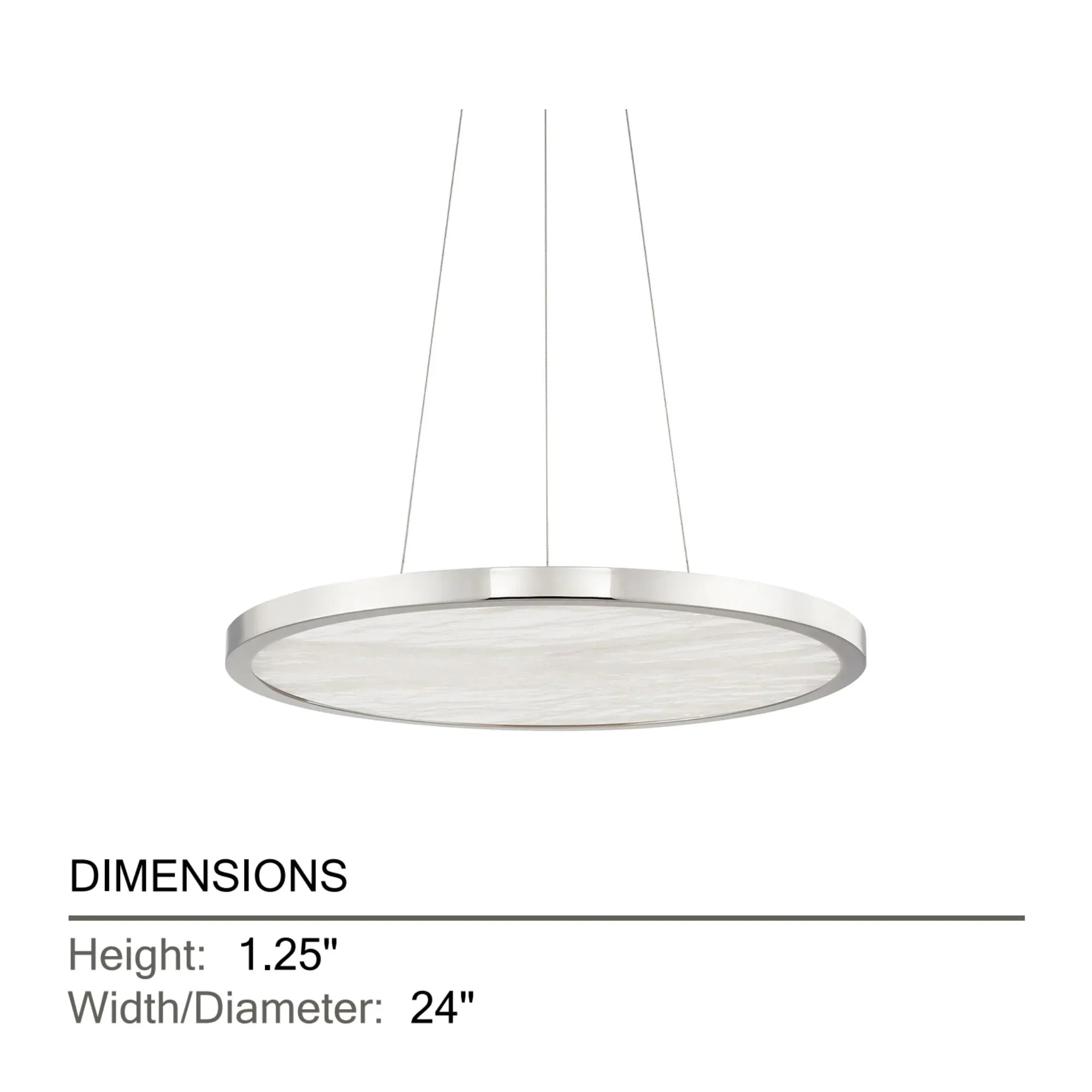 Eastport 24" LED Chandelier, Polished Nickel Finish