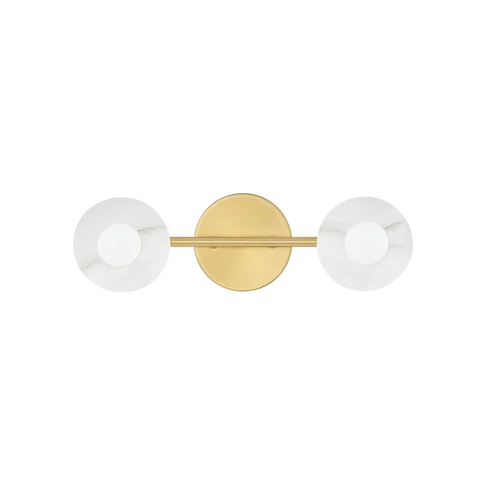 Elmont 16" 2-Light Bath and Vanity Light, Aged Brass Finish