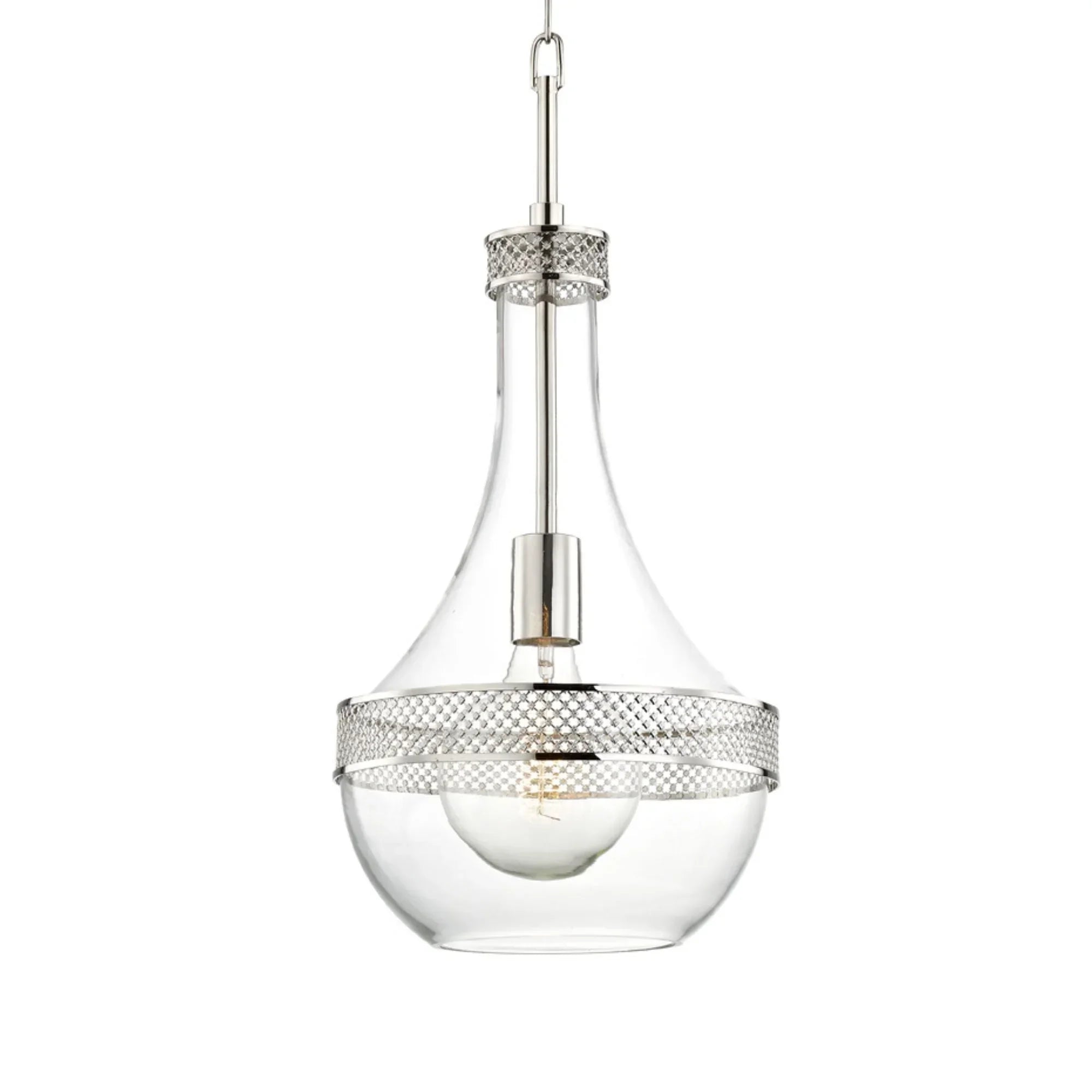 Hagen 10" Pendant, Polished Nickel Finish