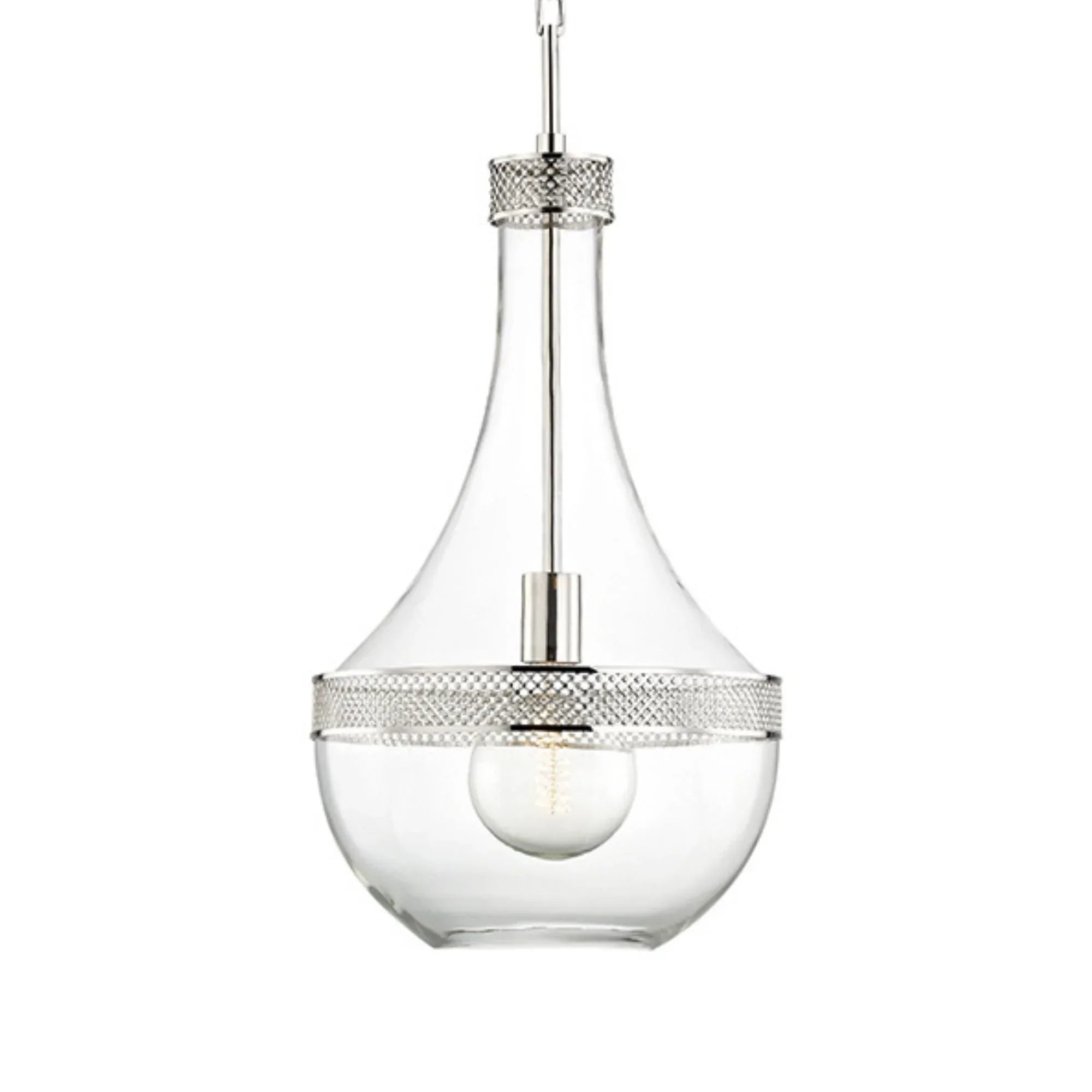 Hagen 14" Pendant, Polished Nickel Finish
