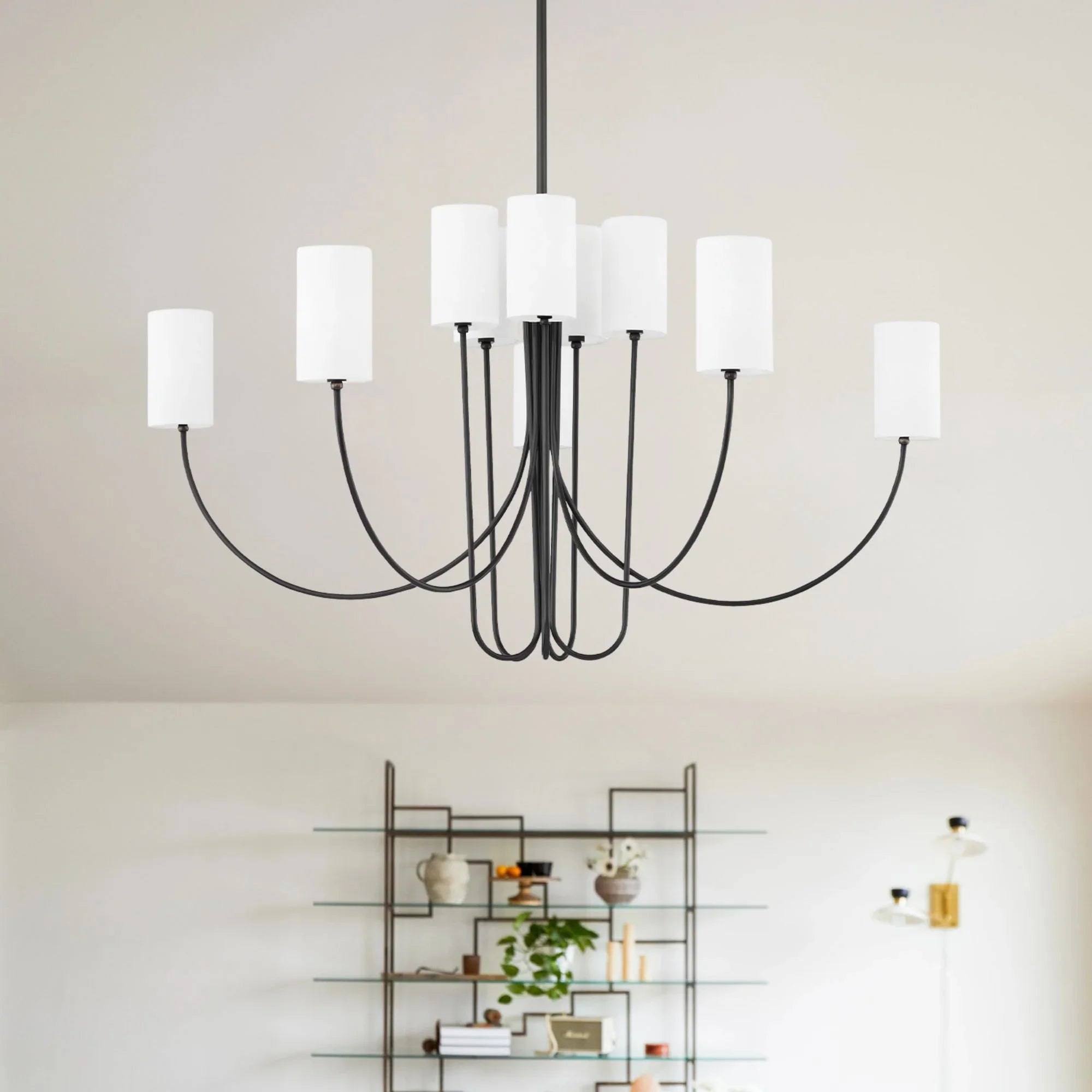 Harlem 48" 10-Light Chandelier, Old Bronze Finish