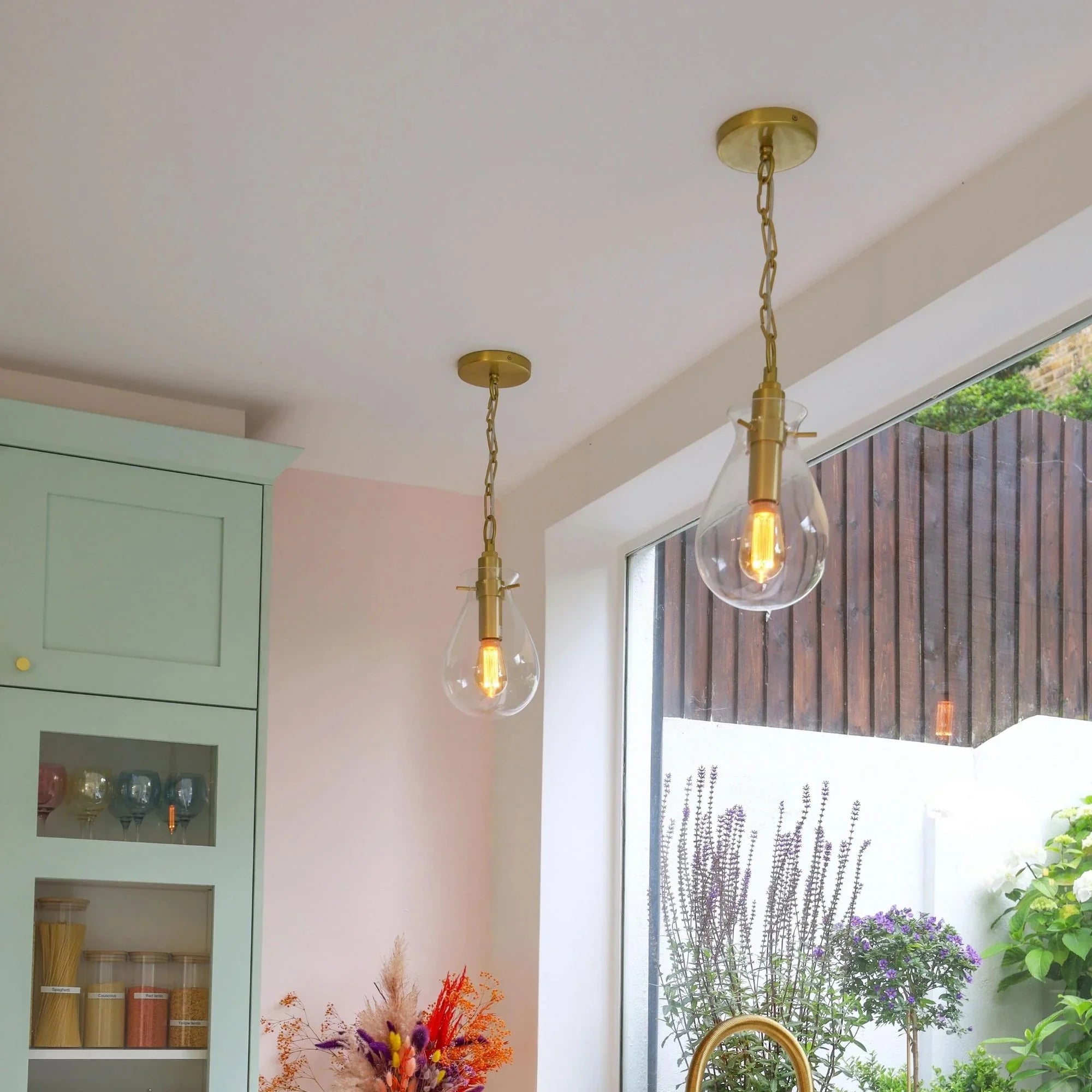 Ivy 15" Pendant, Aged Brass Finish