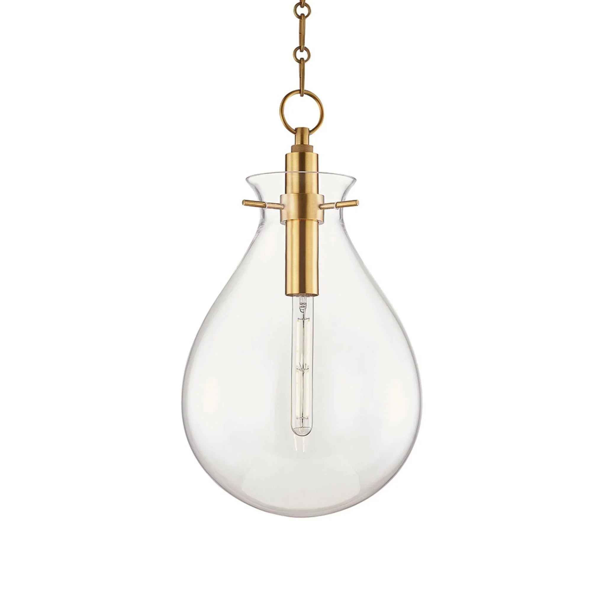 Ivy 23" Pendant, Aged Brass Finish