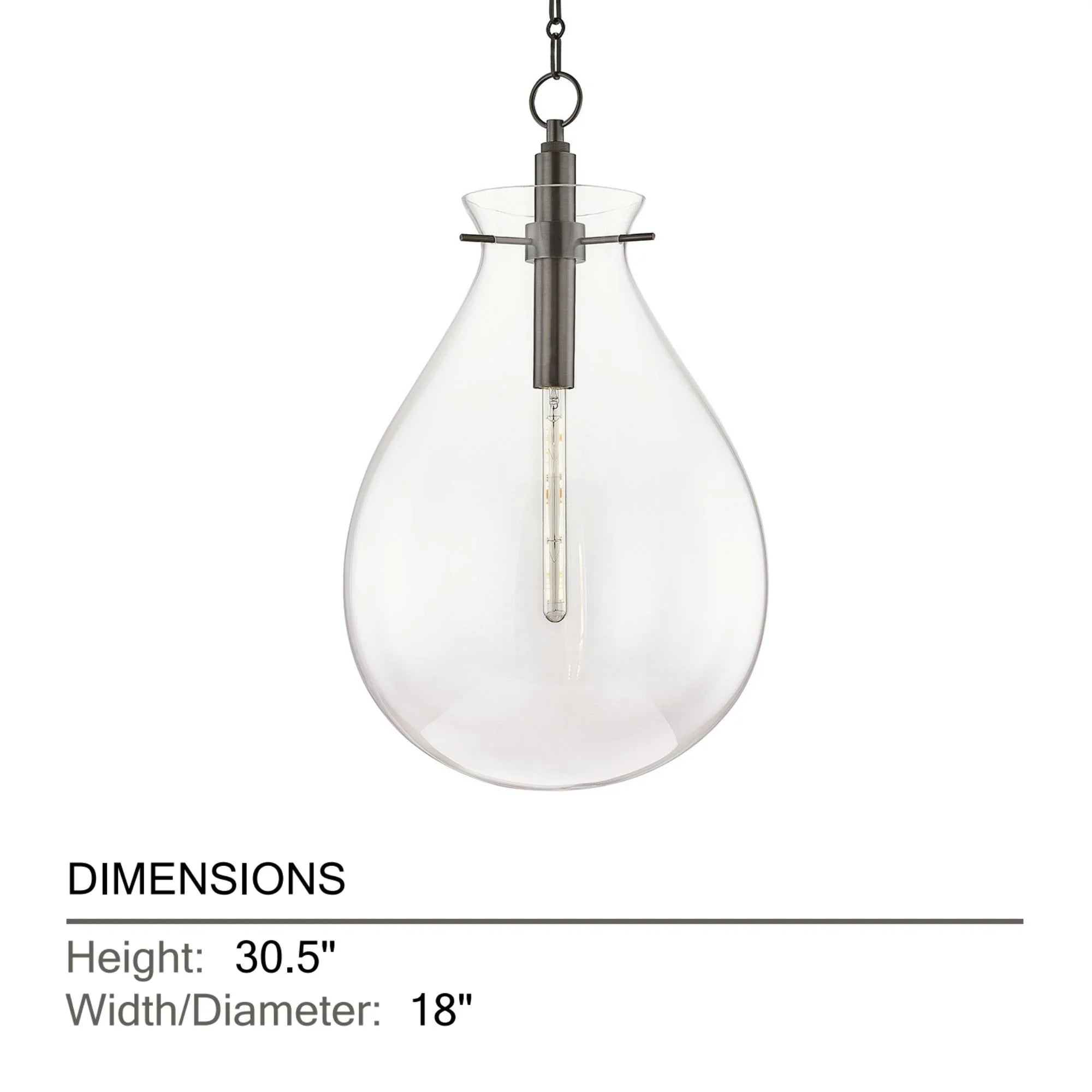 Ivy 31" Pendant, Old Bronze Finish