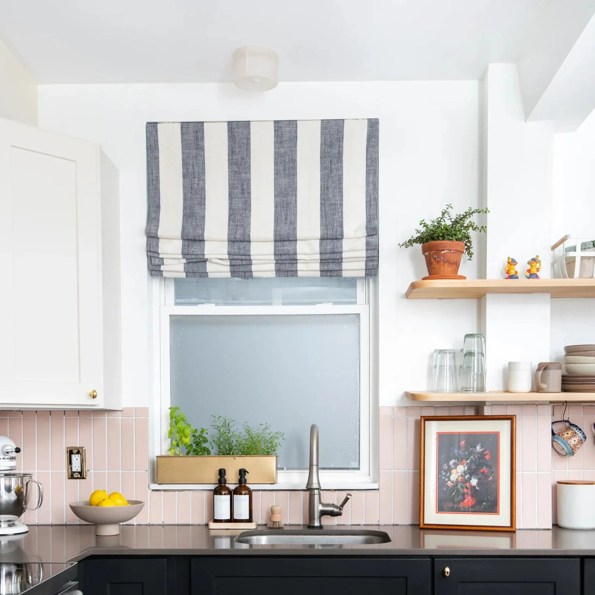 Loris 6" Flush Mount, Polished Nickel Finish