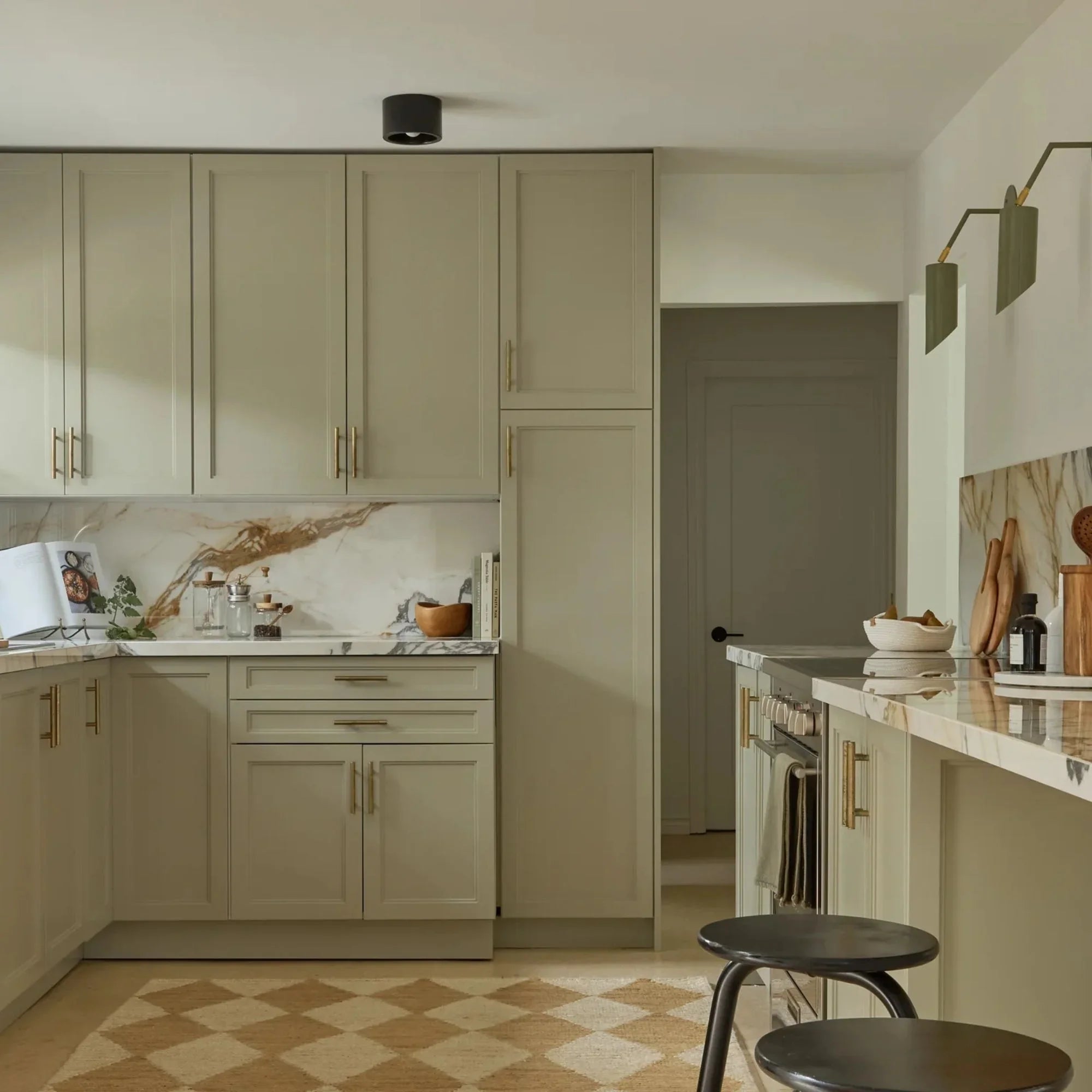 Loris 6" Flush Mount, Black Finish