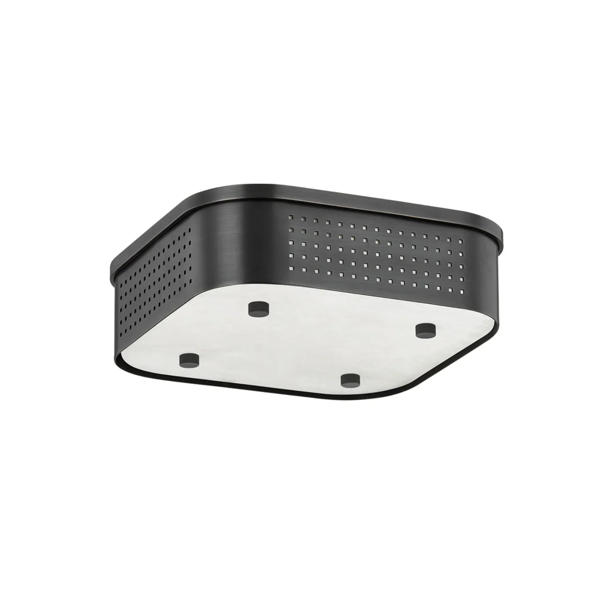 Madison Square 13" LED Flush Mount, Distressed Bronze Finish