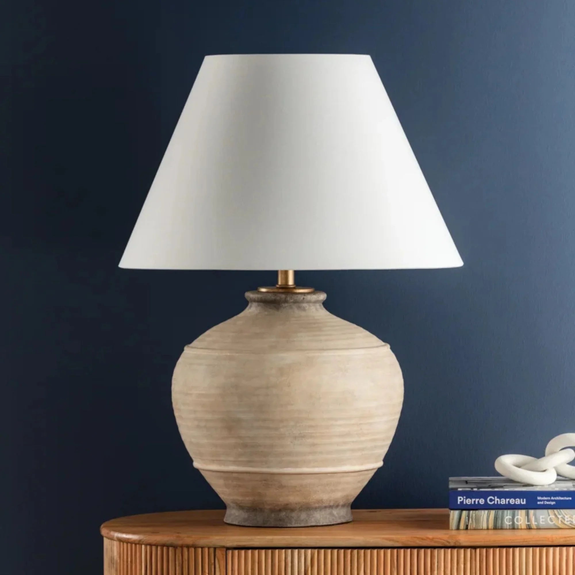 Malta 29" Table Lamp, Ash Finish