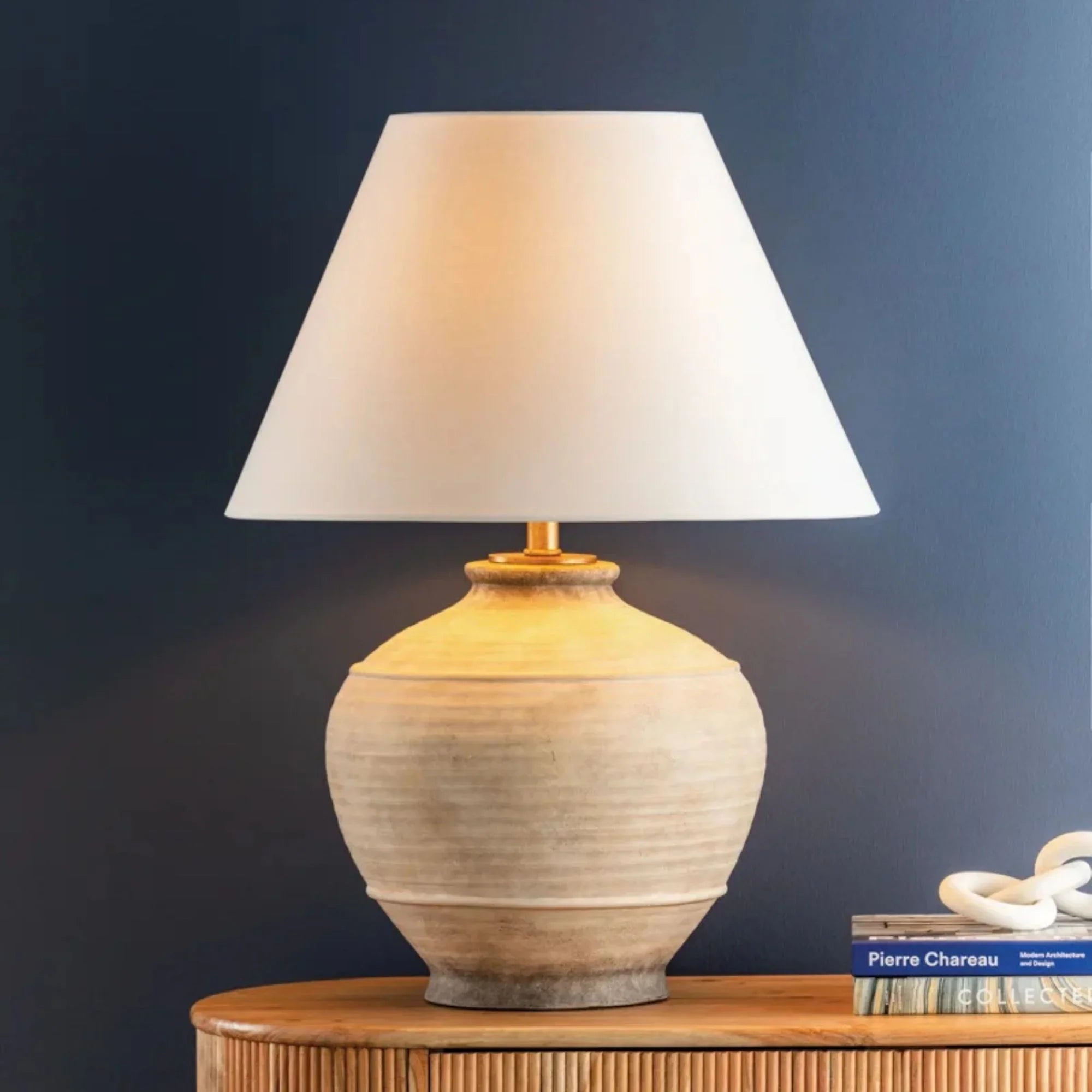 Malta 29" Table Lamp, Ash Finish