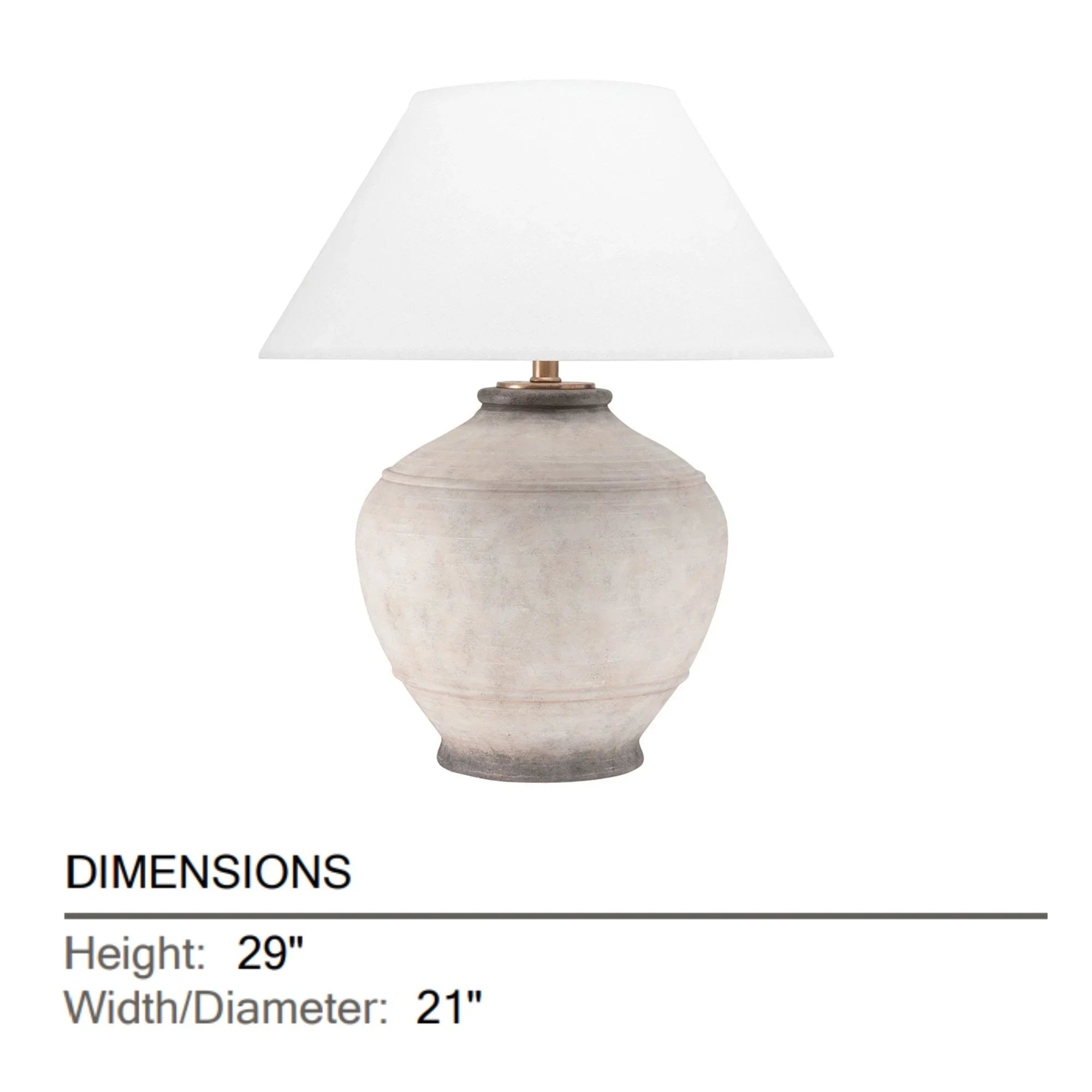 Malta 29" Table Lamp, Ash Finish