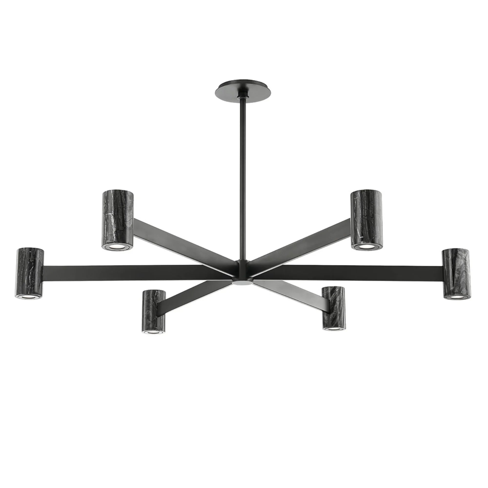 Predock 45" LED Chandelier, Black Brass Finish