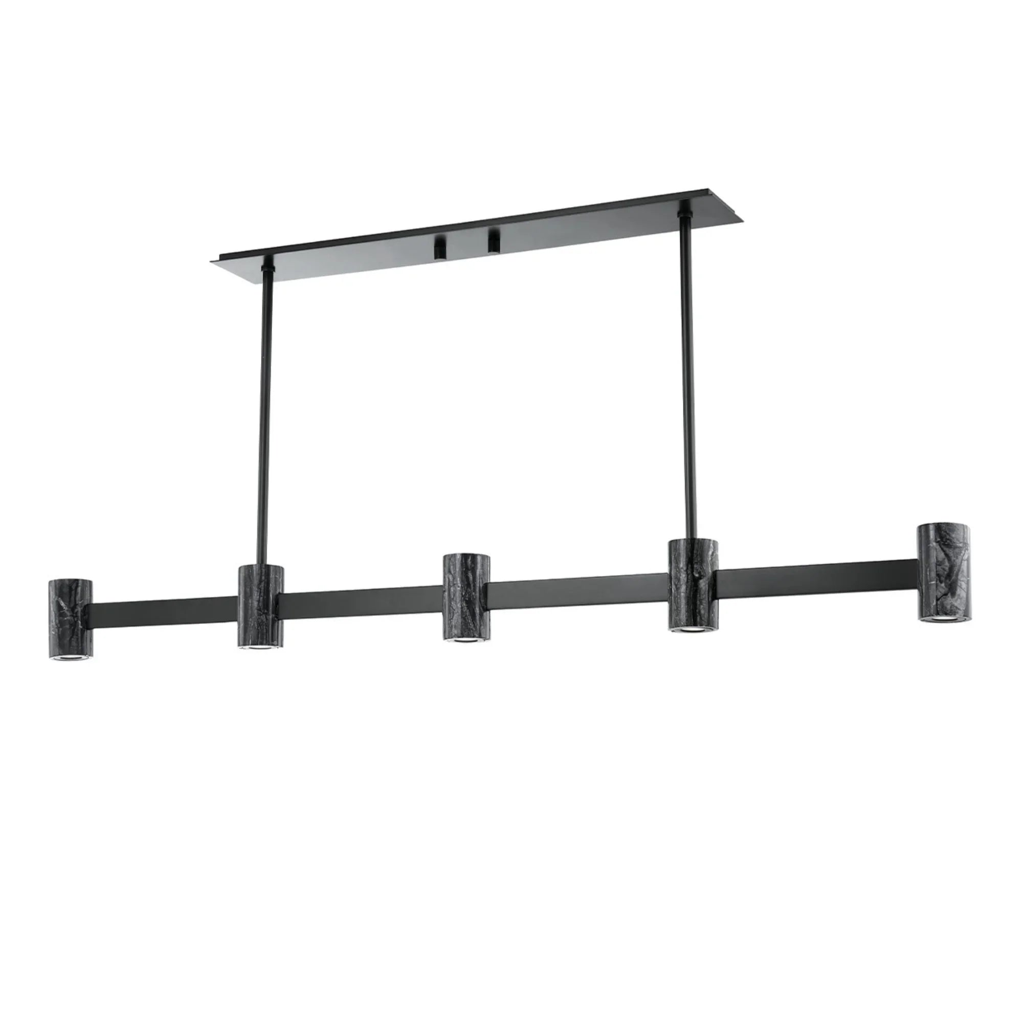 Predock 57" LED Island Pendant, Black Brass Finish