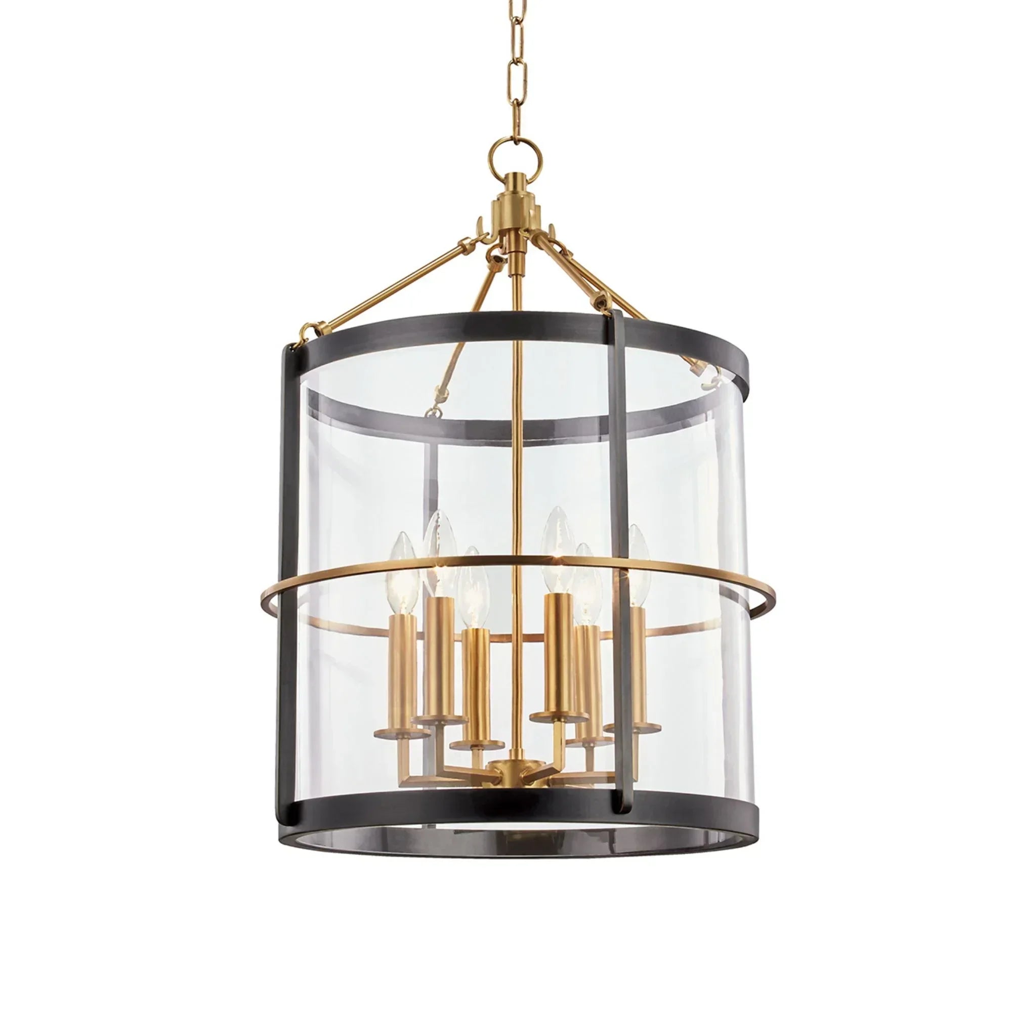Ren 25" 6-Light Lantern, Aged Old Bronze Finish