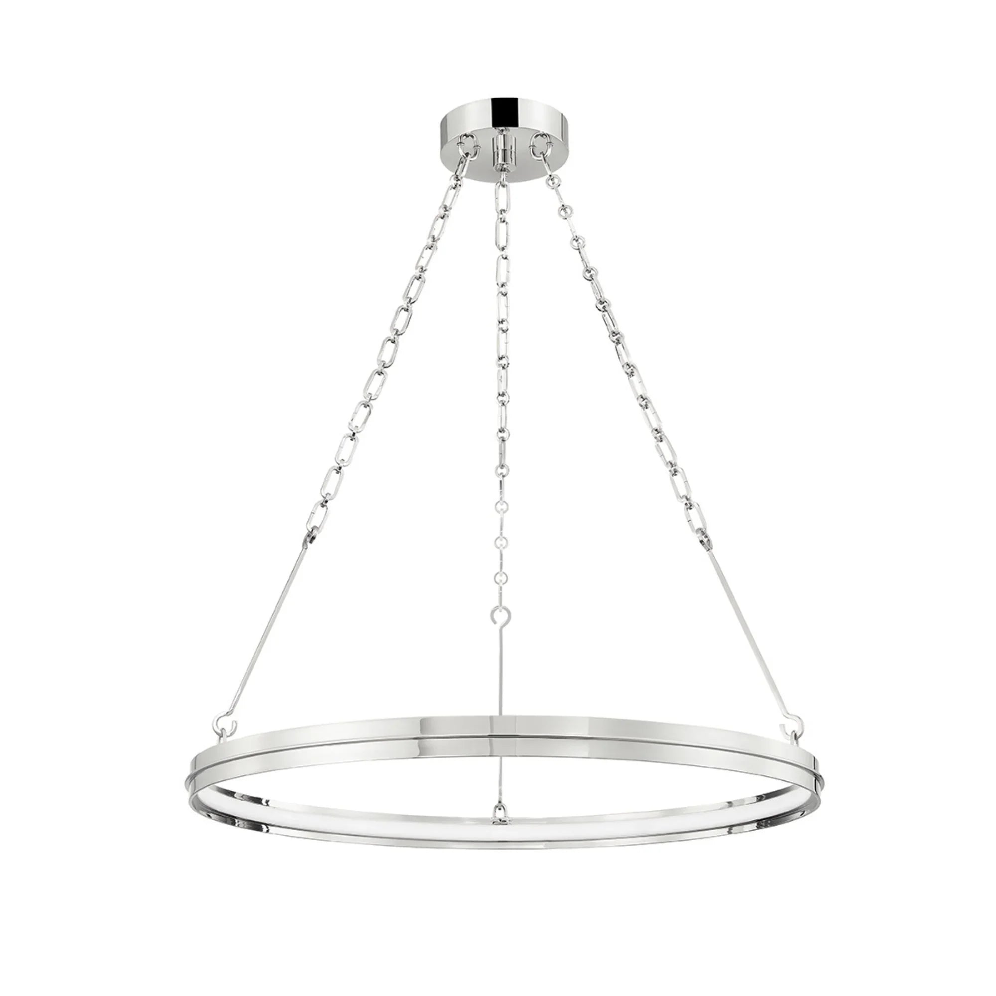 Rosendale 28" LED Chandelier, Polished Nickel Finish
