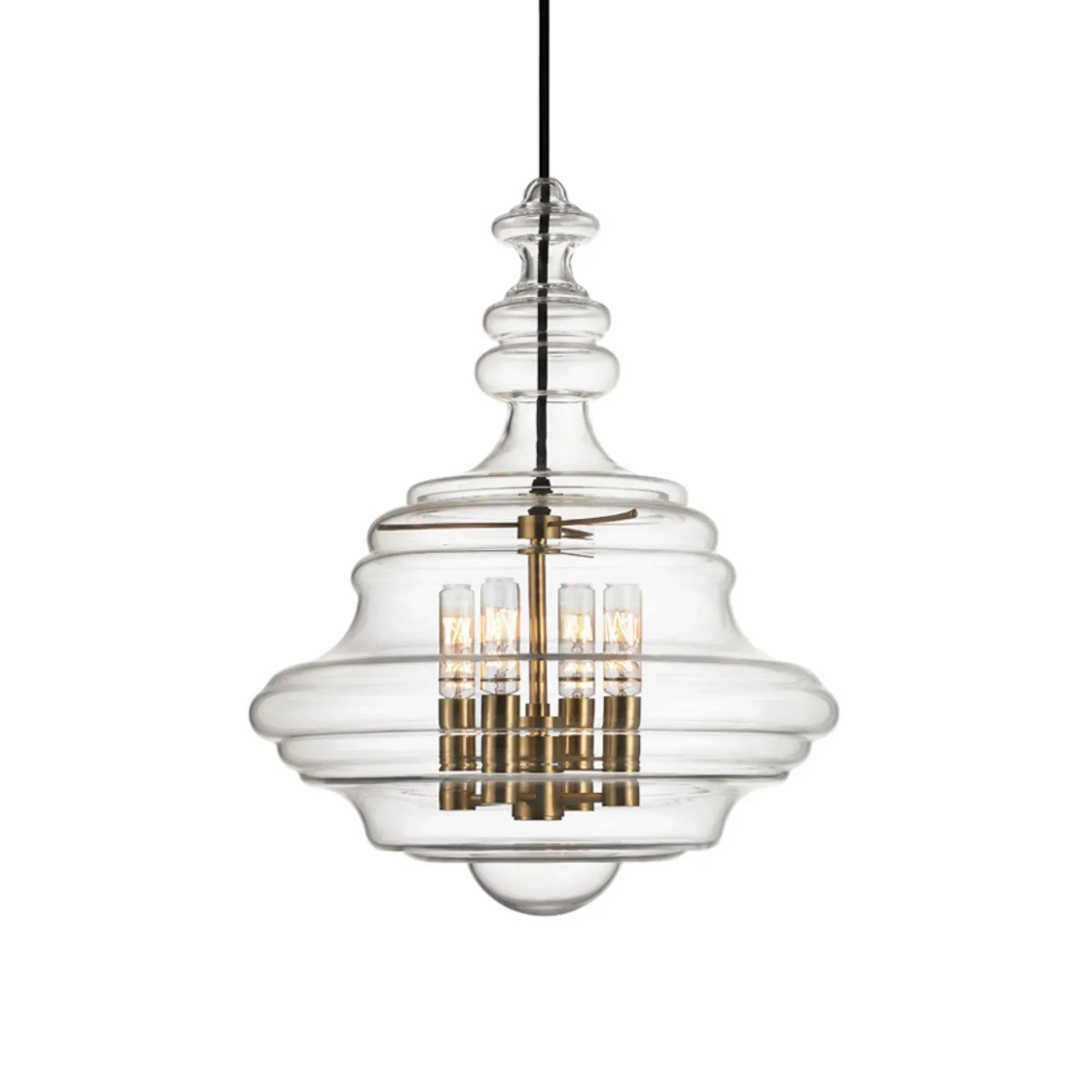 Washington 20" 4-Light Lantern, Aged Brass Finish