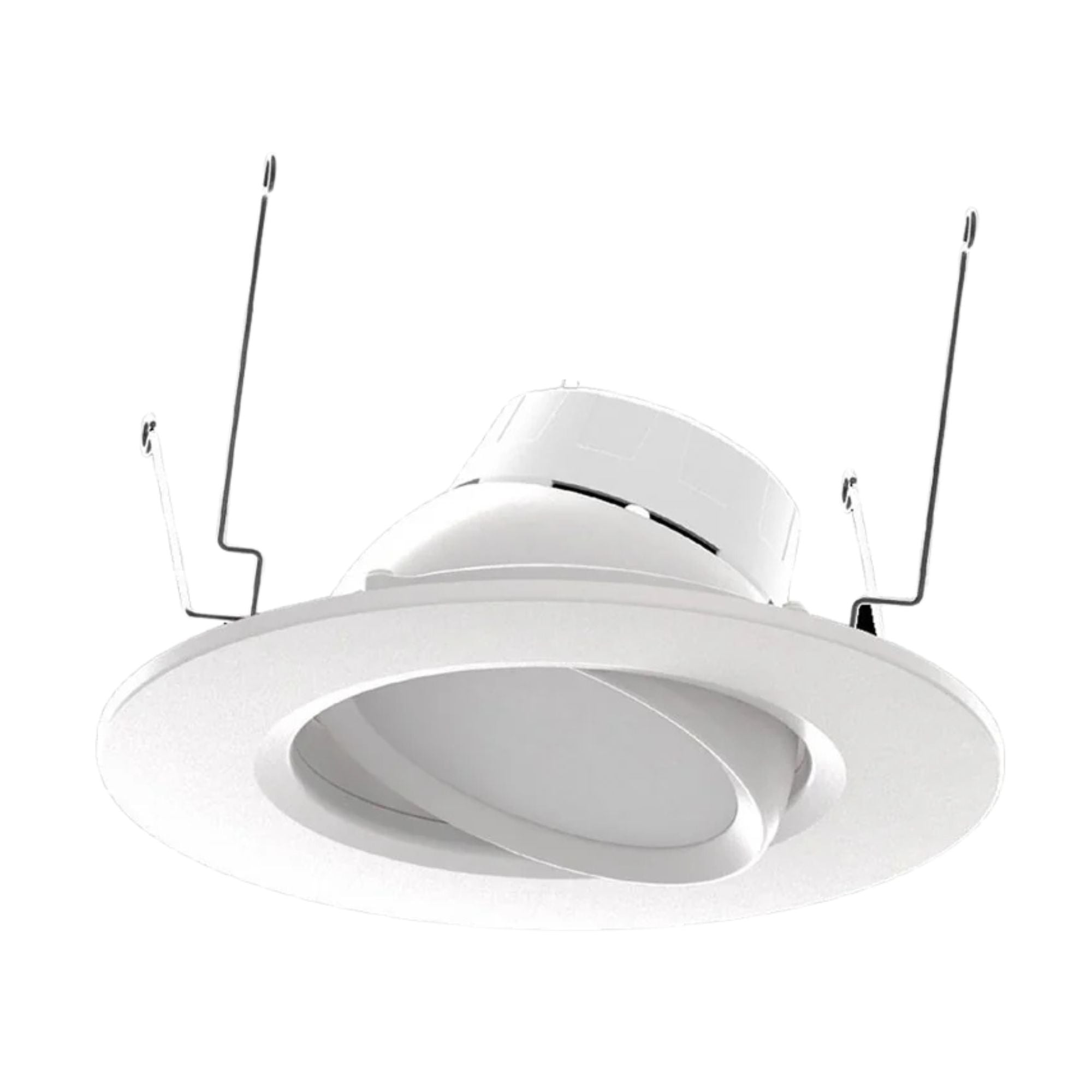 Aviva 6" Gimbal LED Recessed Can Light, 1100 Lumens, 5CCT, White Trim