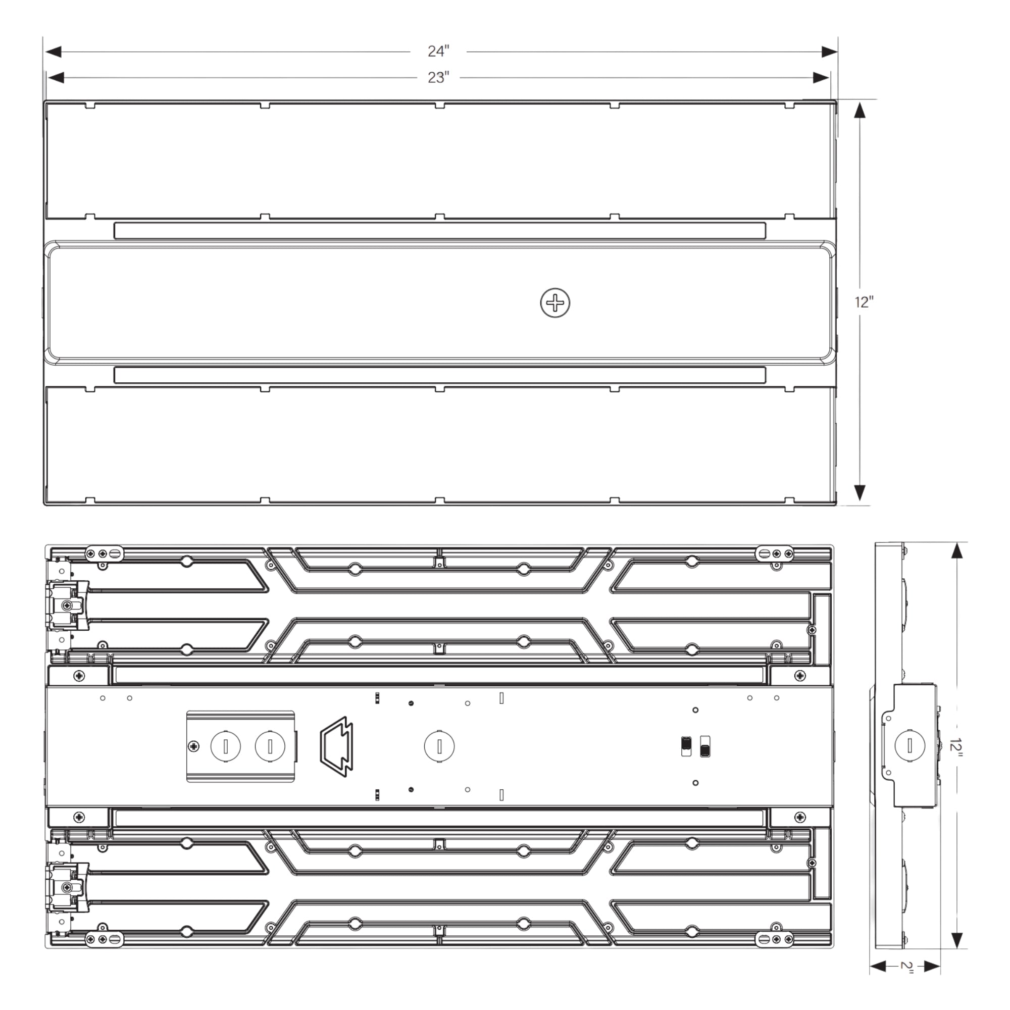 2ft LED Linear High Bay Light, 215W, 32870 Lumens, 4000K/5000K, 120-277V