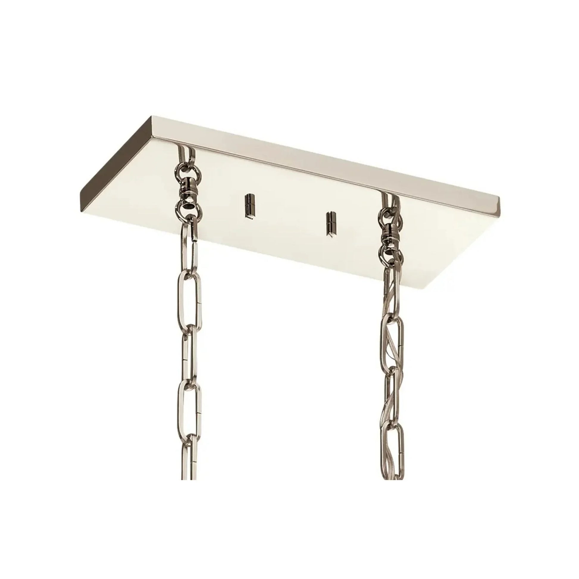 Abbotswell 42" 8-Light Linear Chandelier, Polished Nickel Finish - Bees Lighting