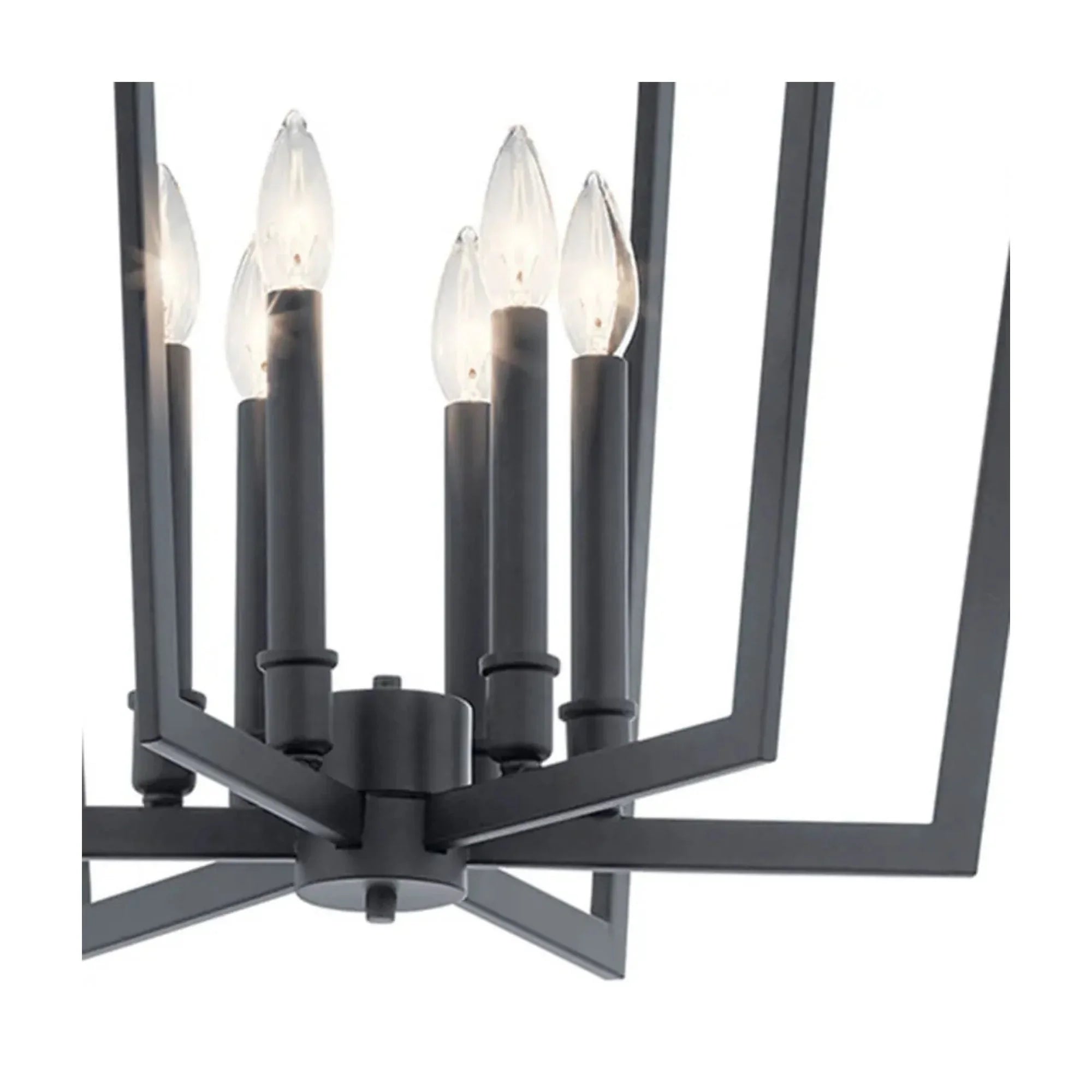 Abbotswell 25" 6-Light Foyer Pendant, Black Finish