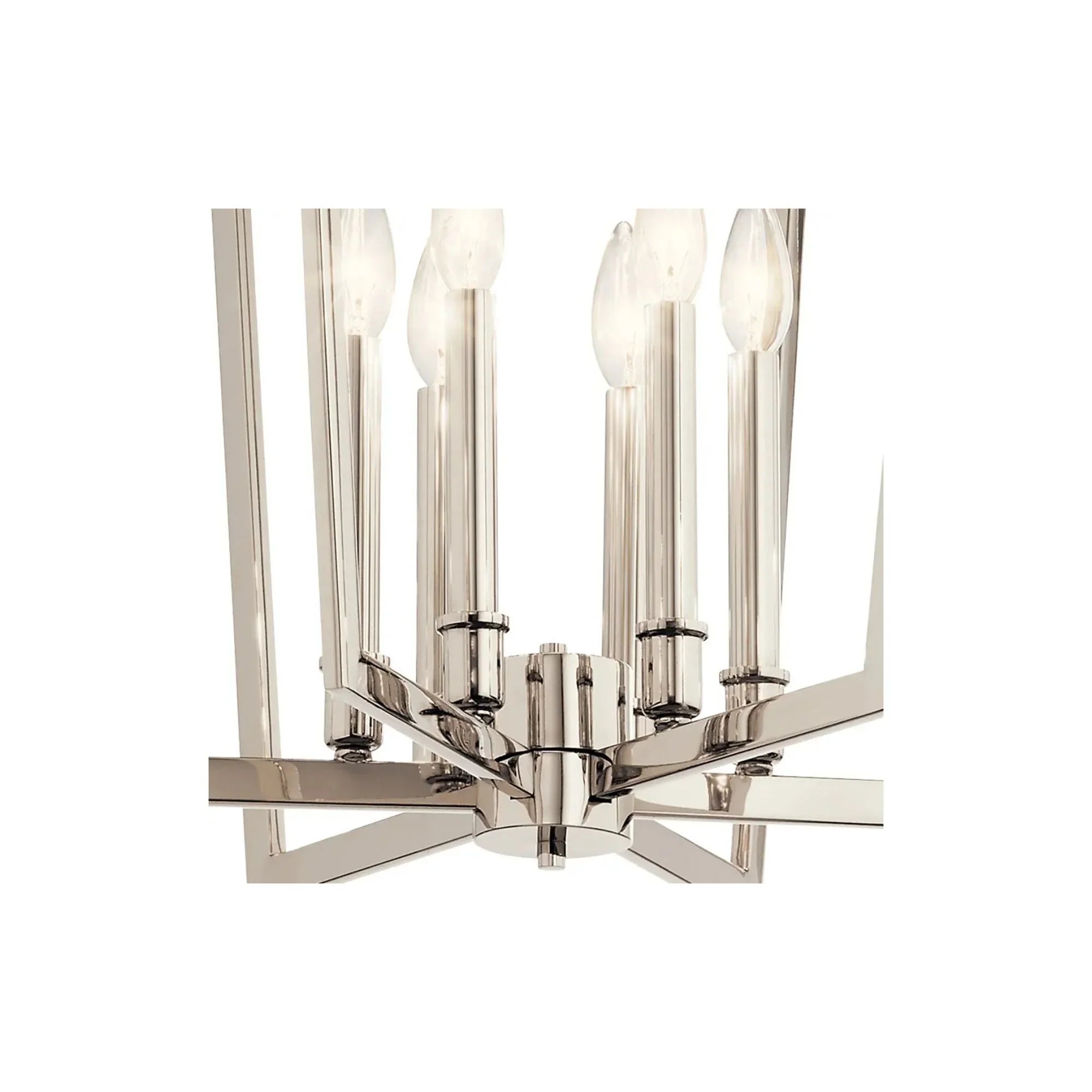 Abbotswell 25" 6-Light Foyer Pendant, Polished Nickel Finish