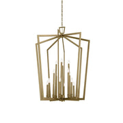Abbotswell 37" 16-Light Foyer Pendant, Natural Brass Finish