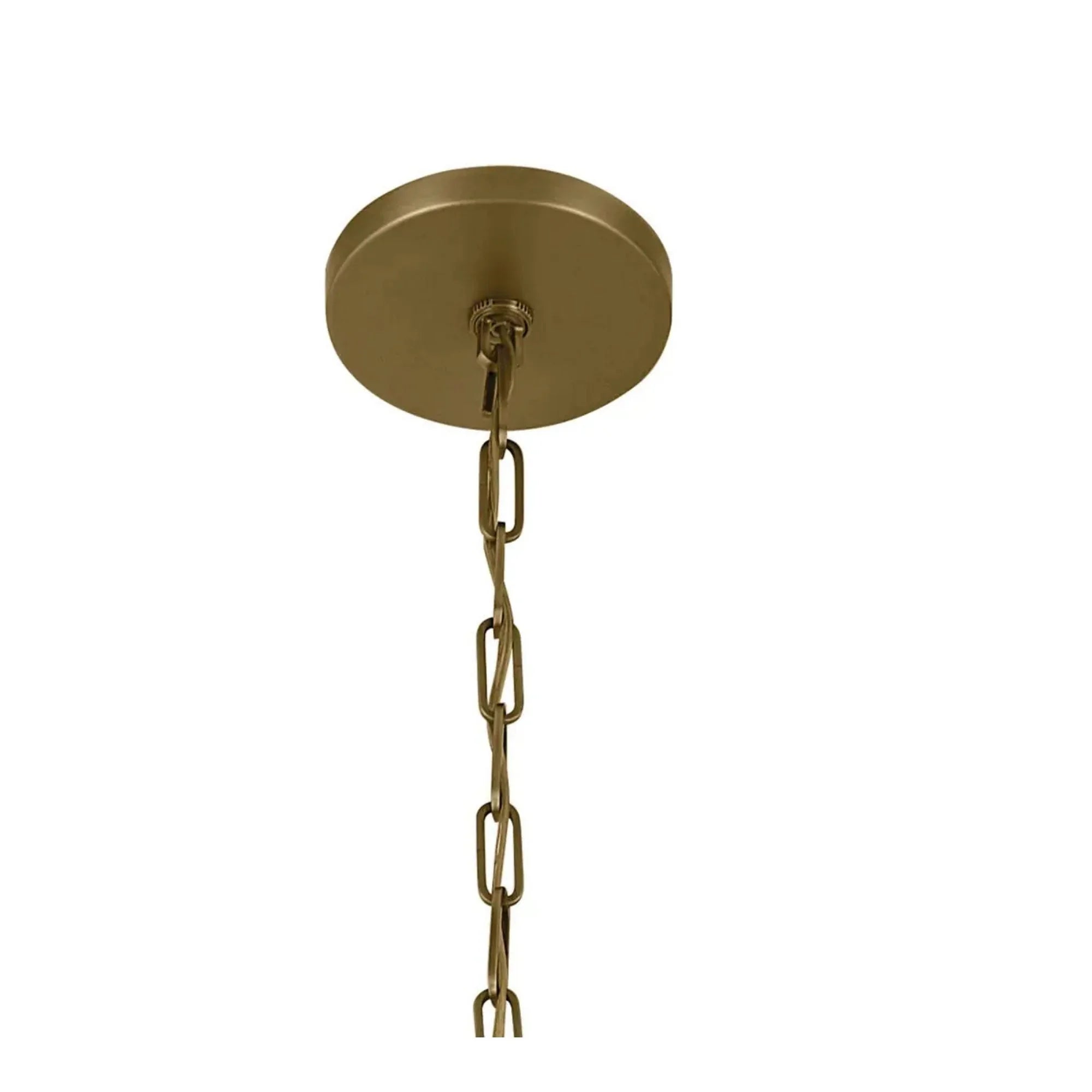 Abbotswell 37" 16-Light Foyer Pendant, Natural Brass Finish