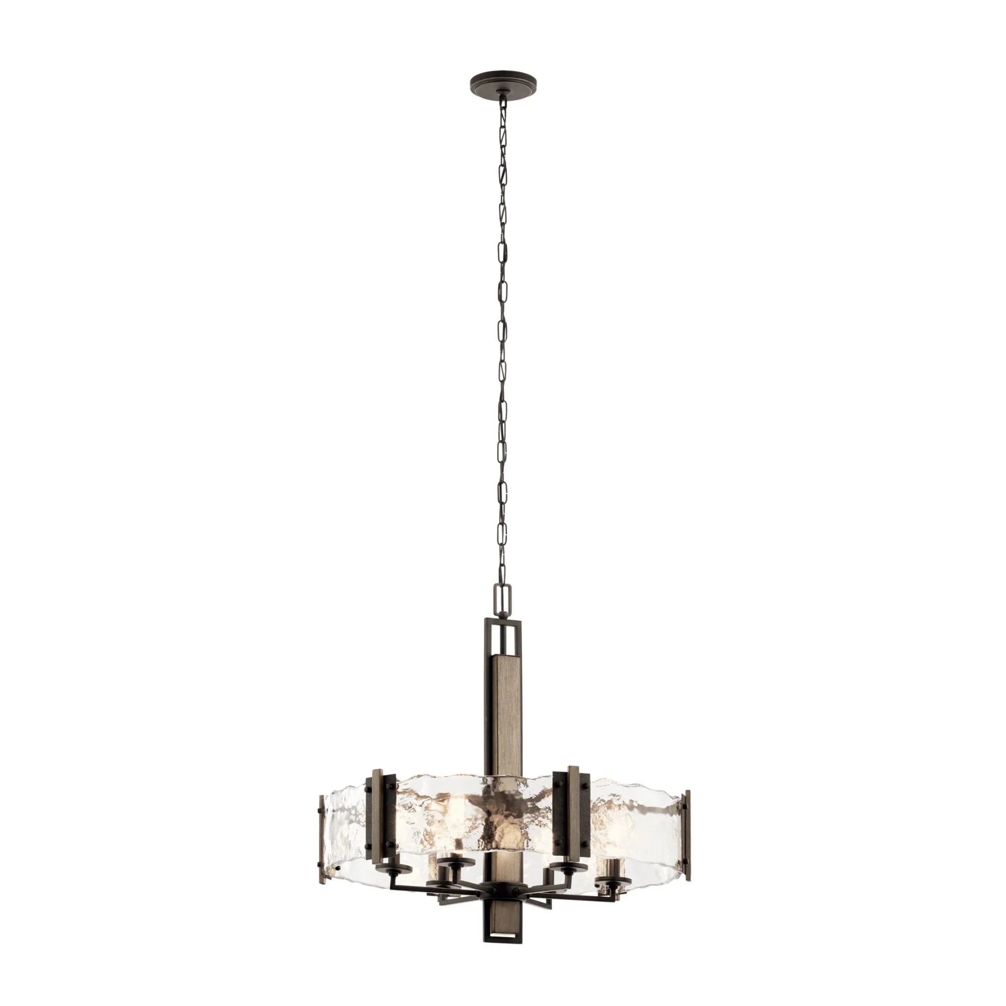 Aberdeen 28" 6-Light Chandelier, Olde Bronze Finish - Bees Lighting