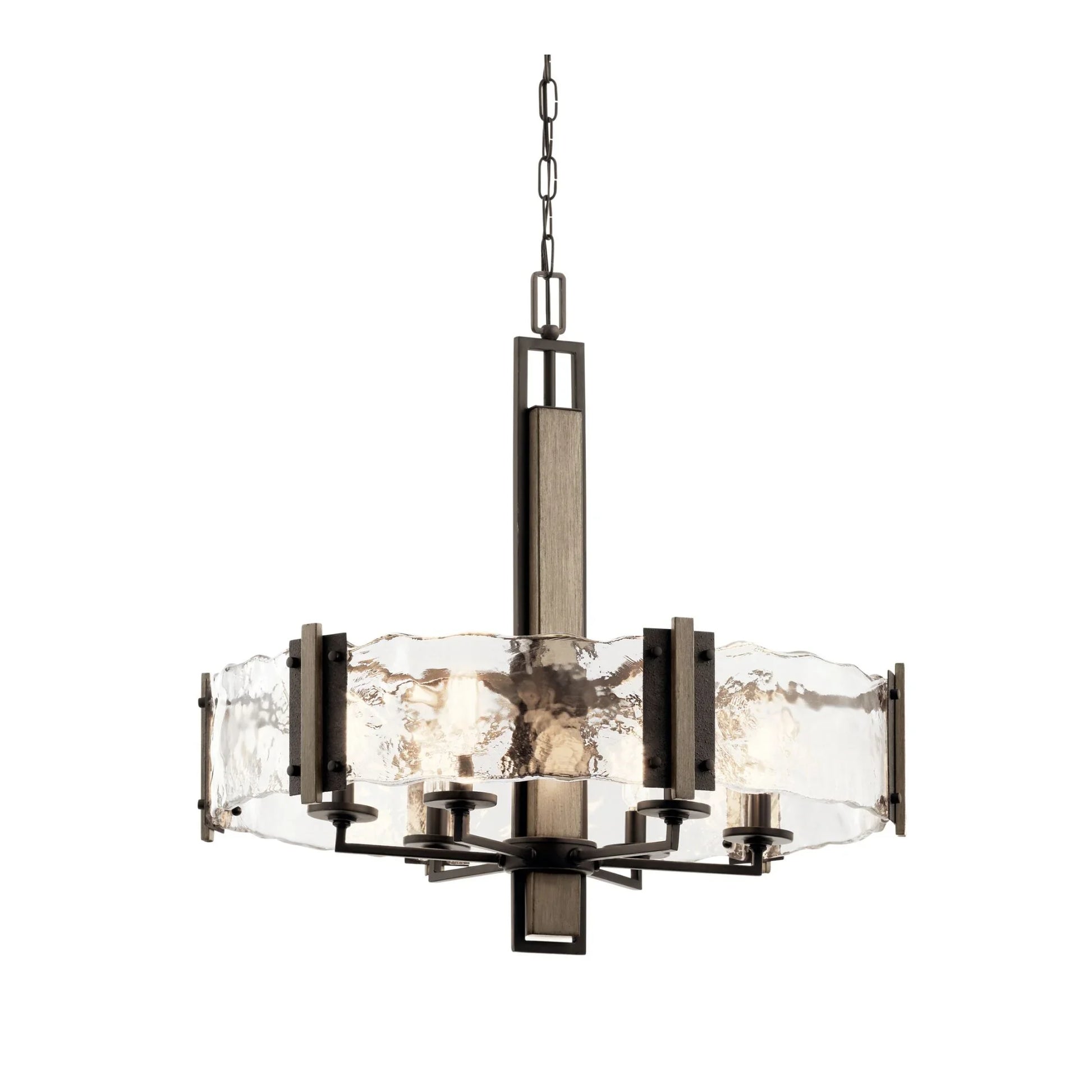 Aberdeen 28" 6-Light Chandelier, Olde Bronze Finish - Bees Lighting
