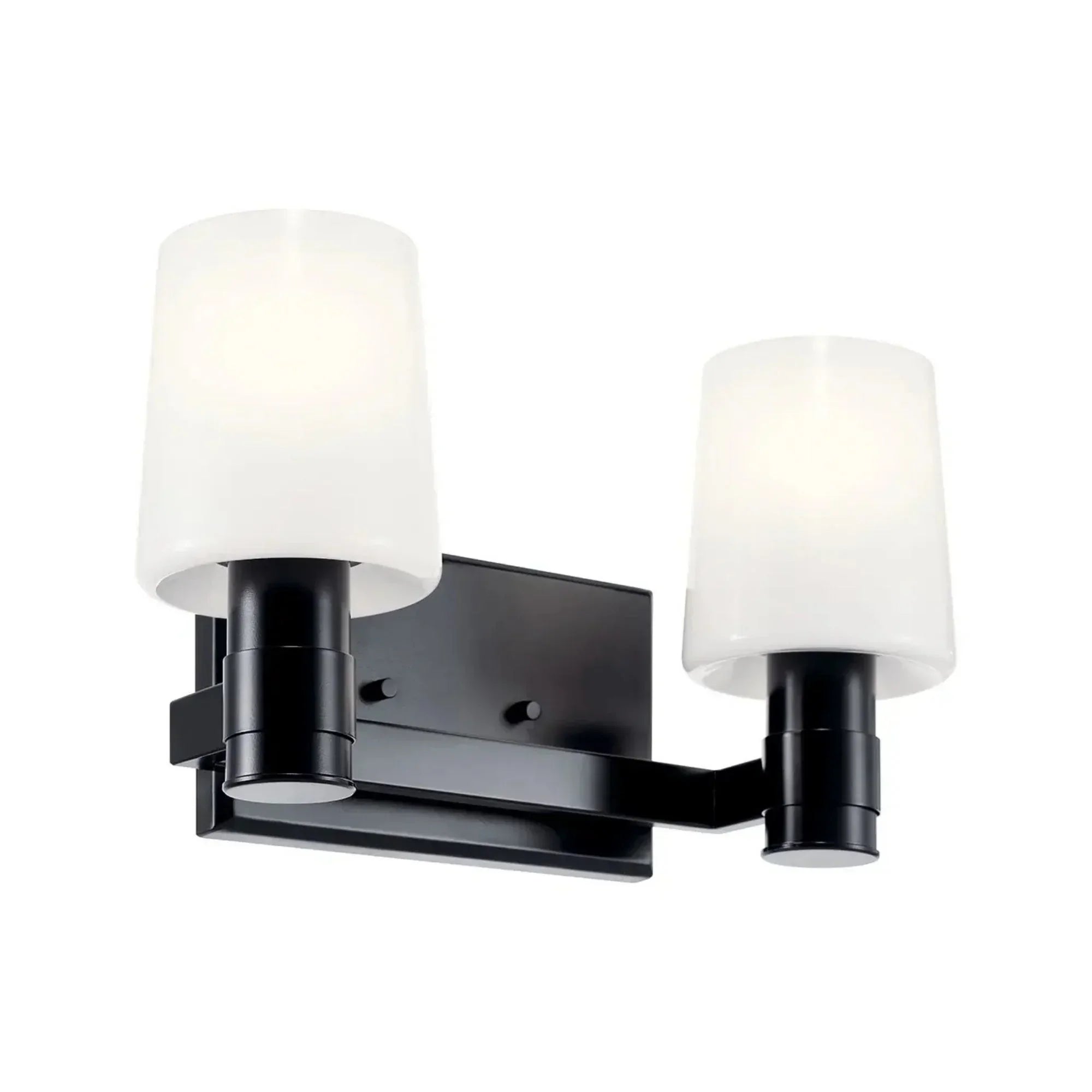 Adani 15" 2-Light Vanity Light, Black Finish