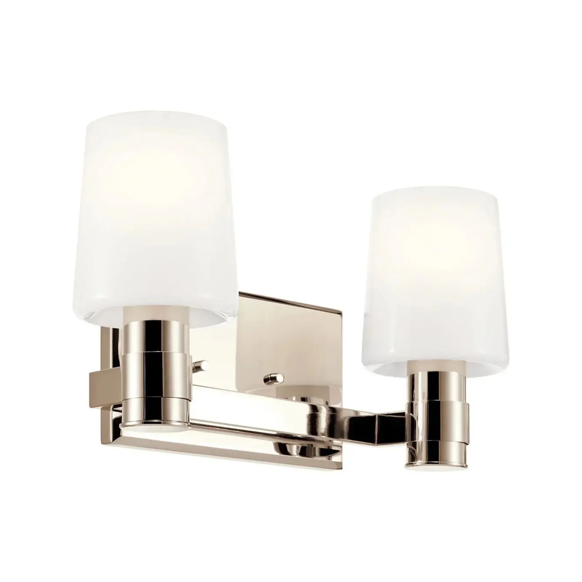 Adani 15" 2-Light Vanity Light, Polished Nickel Finish