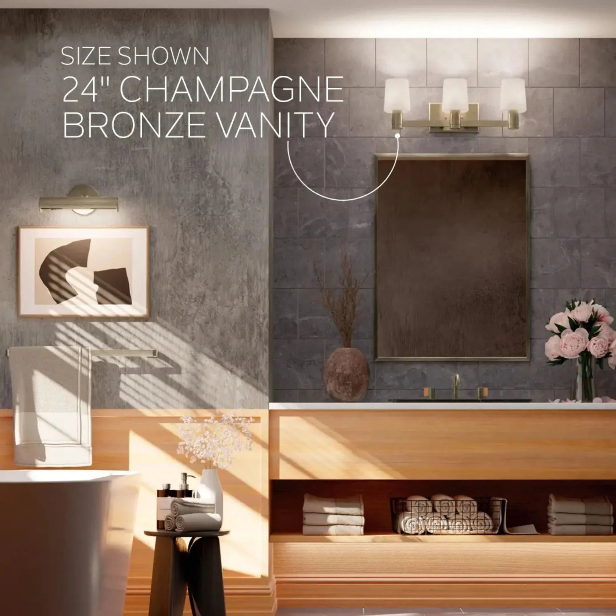 Adani 30" 4-Light Vanity Light, Champagne Bronze Finish