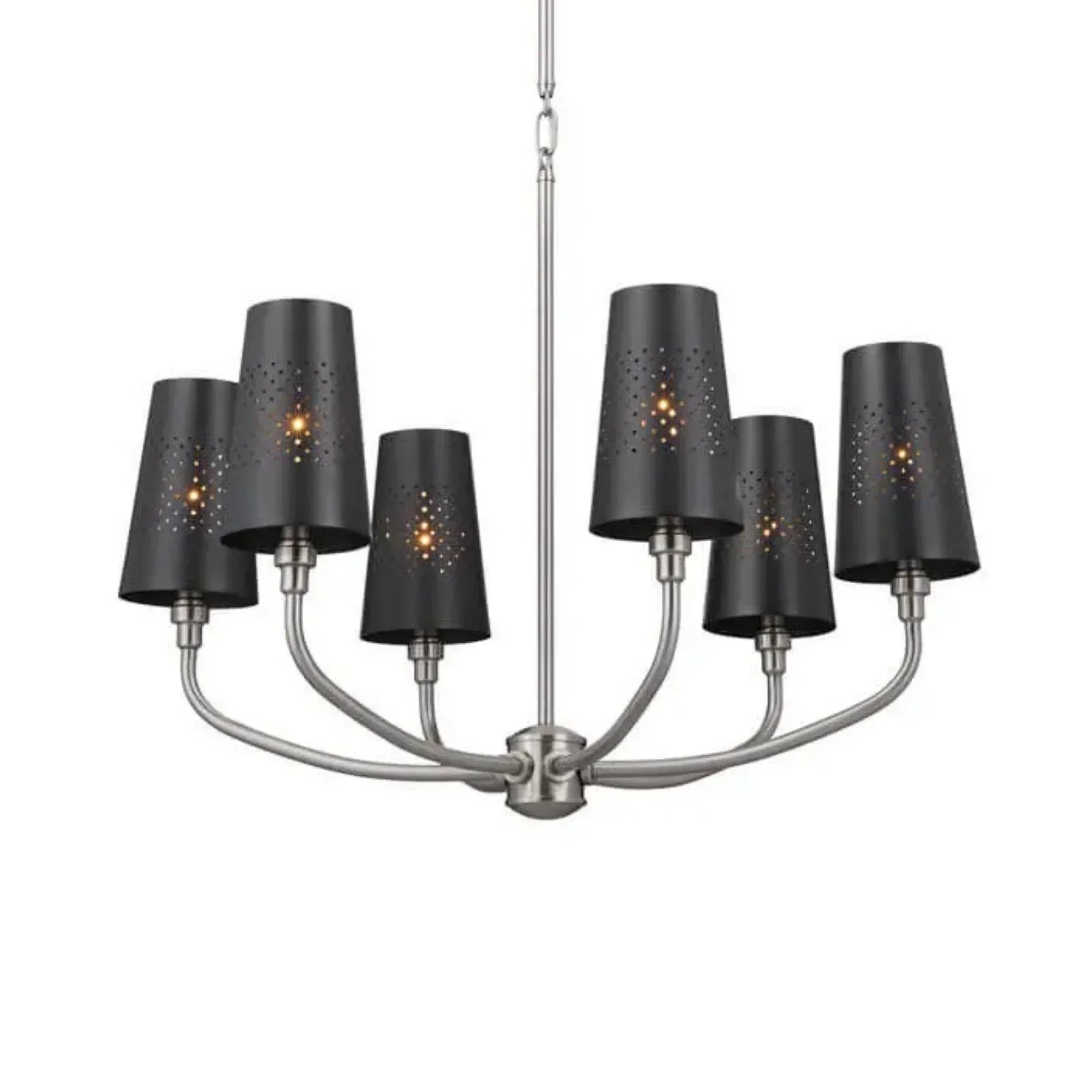 Adeena 27" 6-Light Chandelier, Classic Pewter Finish
