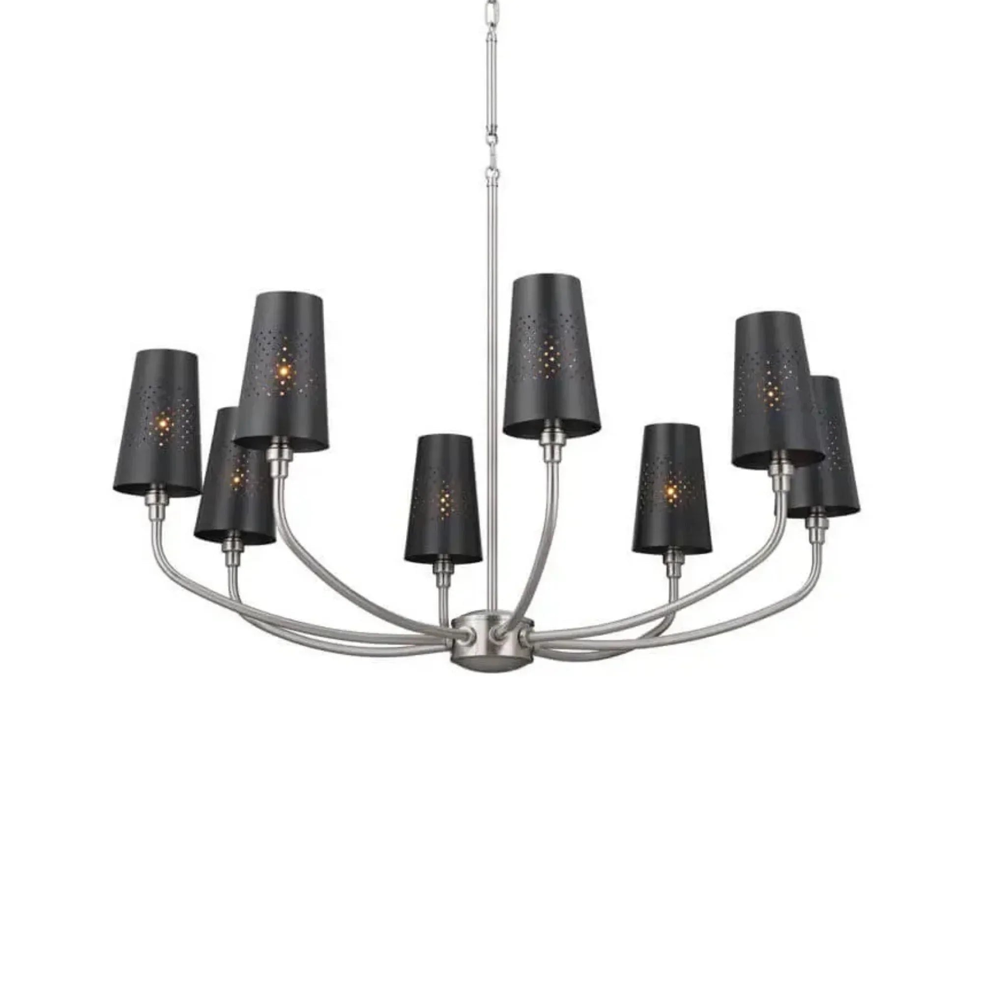Adeena 37" 8-Light Chandelier, Classic Pewter Finish