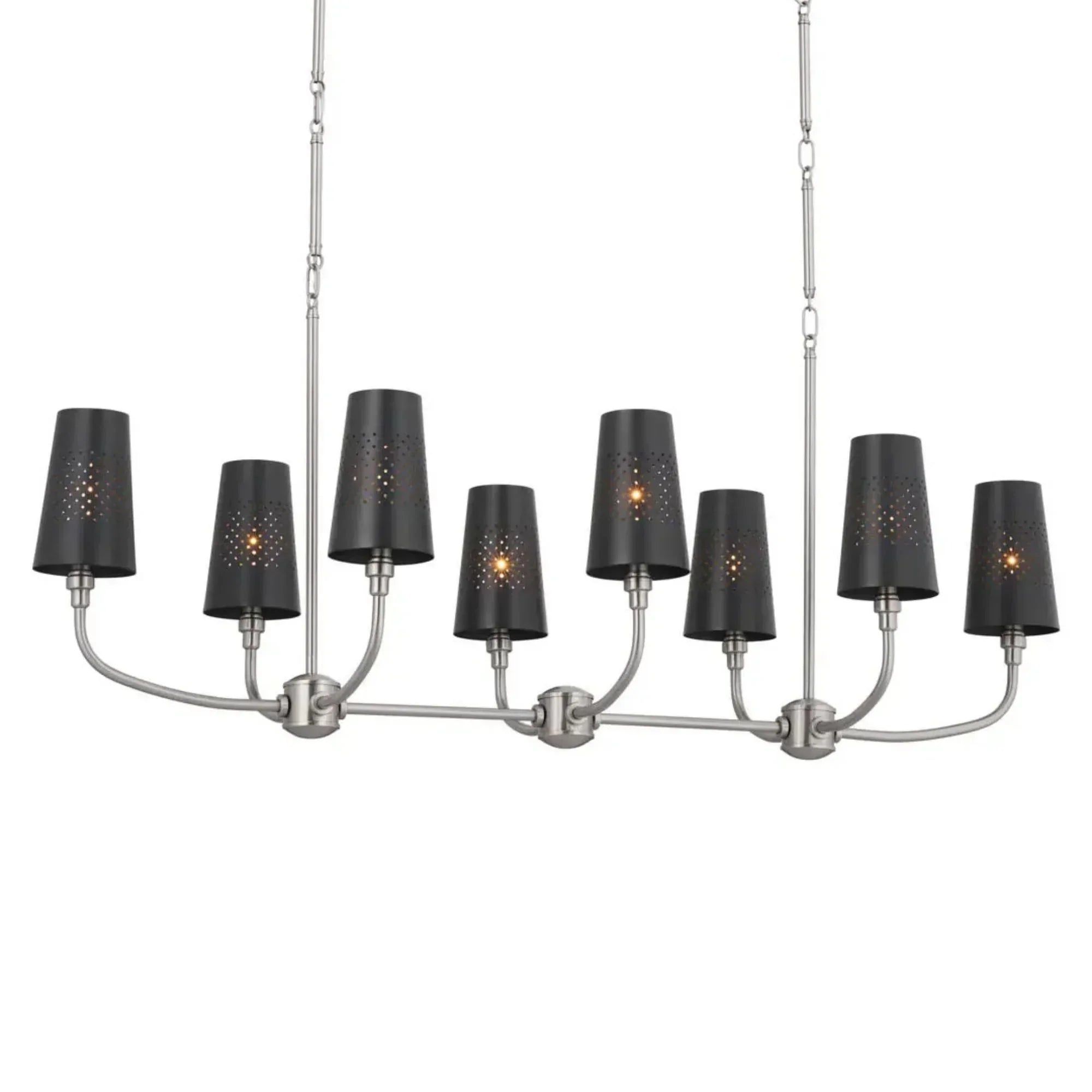 Adeena 47" 8-Light Linear Chandelier, Classic Pewter Finish