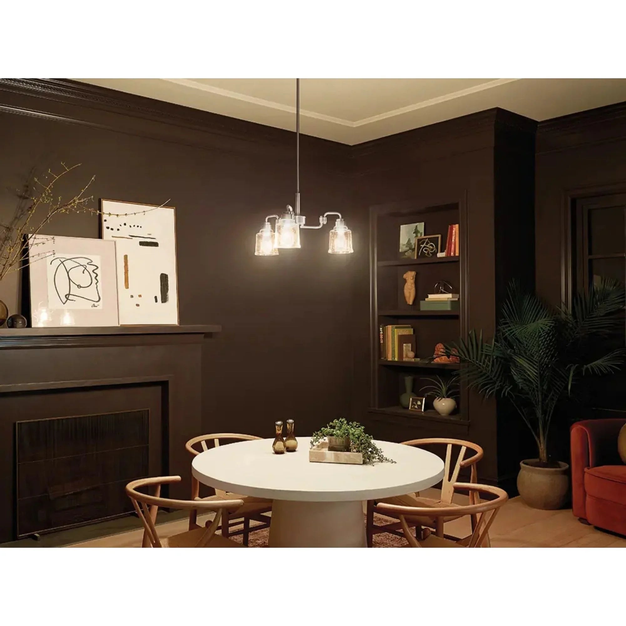 Aivian 23" 3-Light Chandelier, Weathered Brass Finish - Bees Lighting