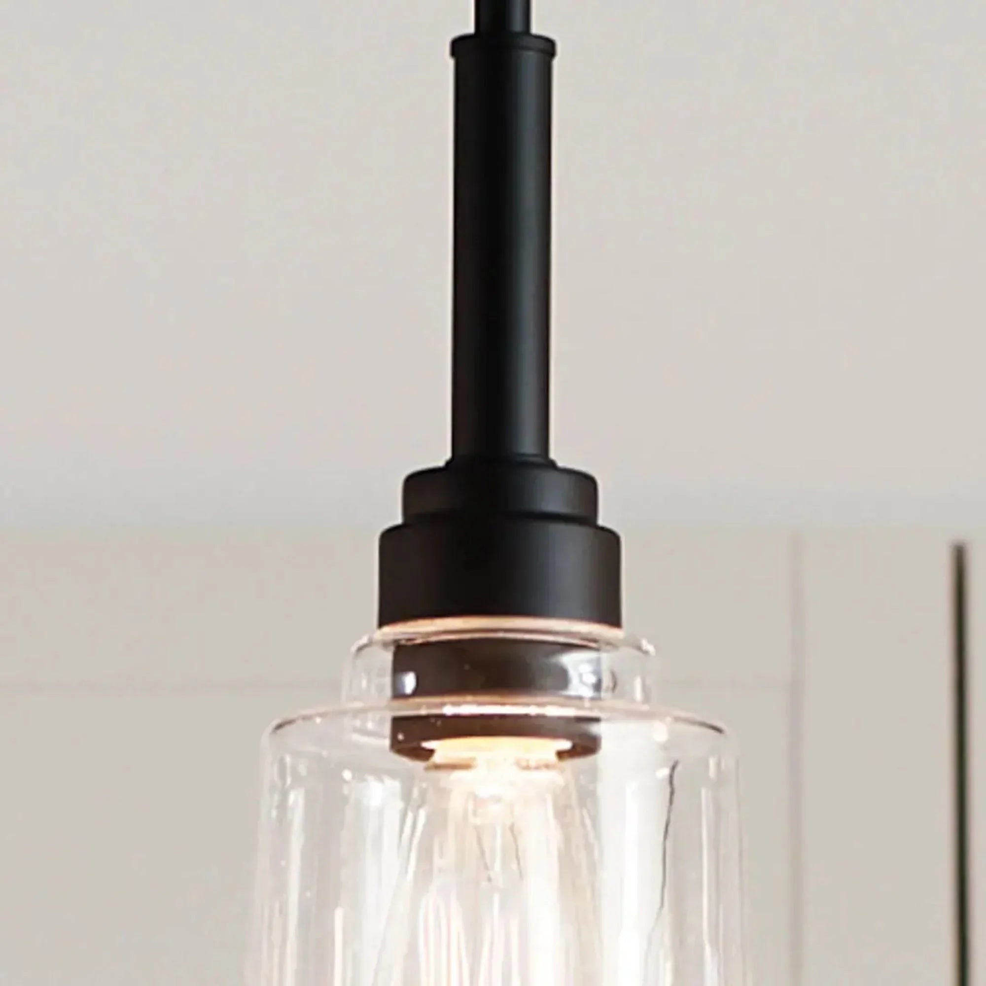 Aivian 5" Mini Pendant, Black Finish - Bees Lighting