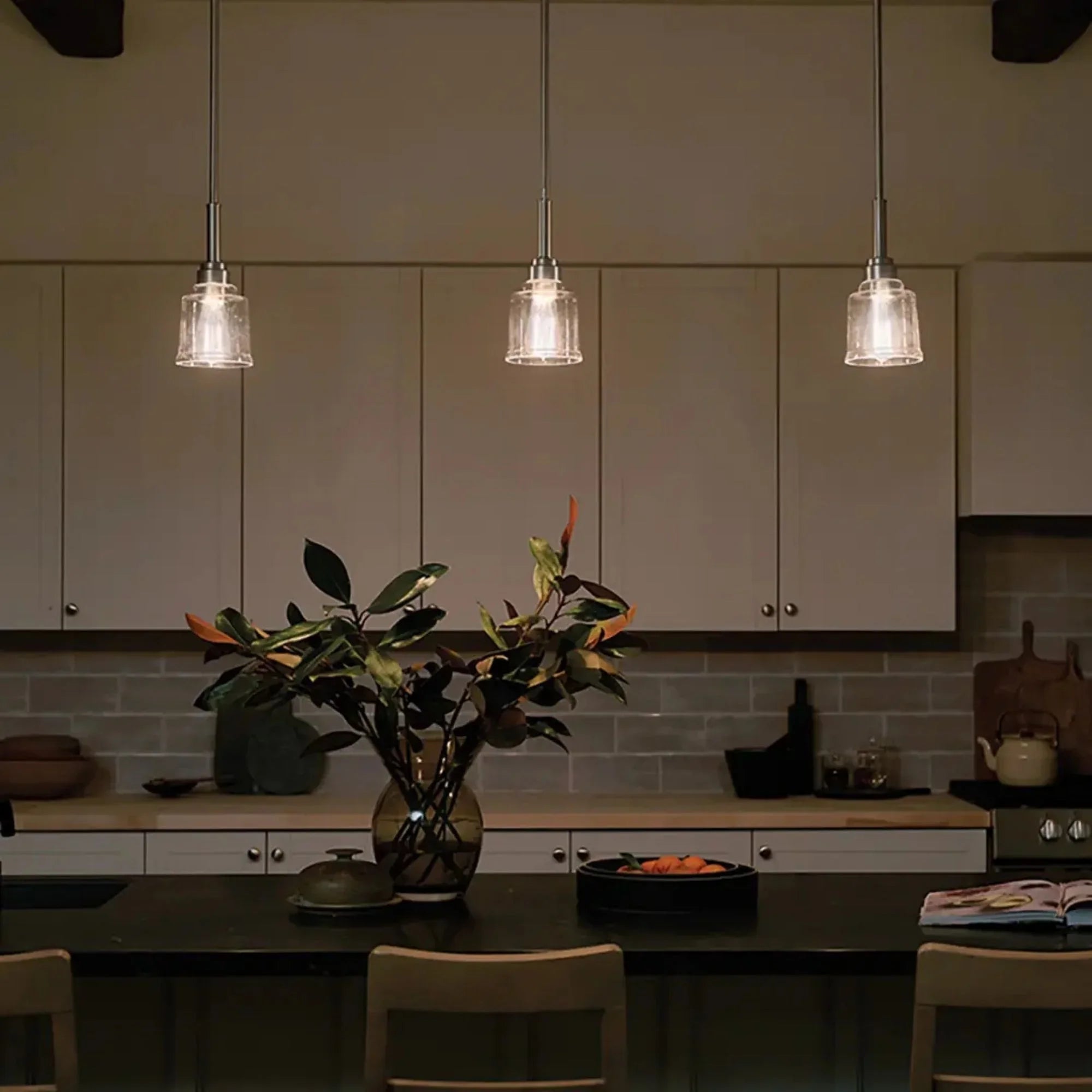 Aivian 5" Mini Pendant, Nickel Textured Finish