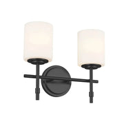 Ali 14" 2-Light Bath Vanity Light, Black Finish