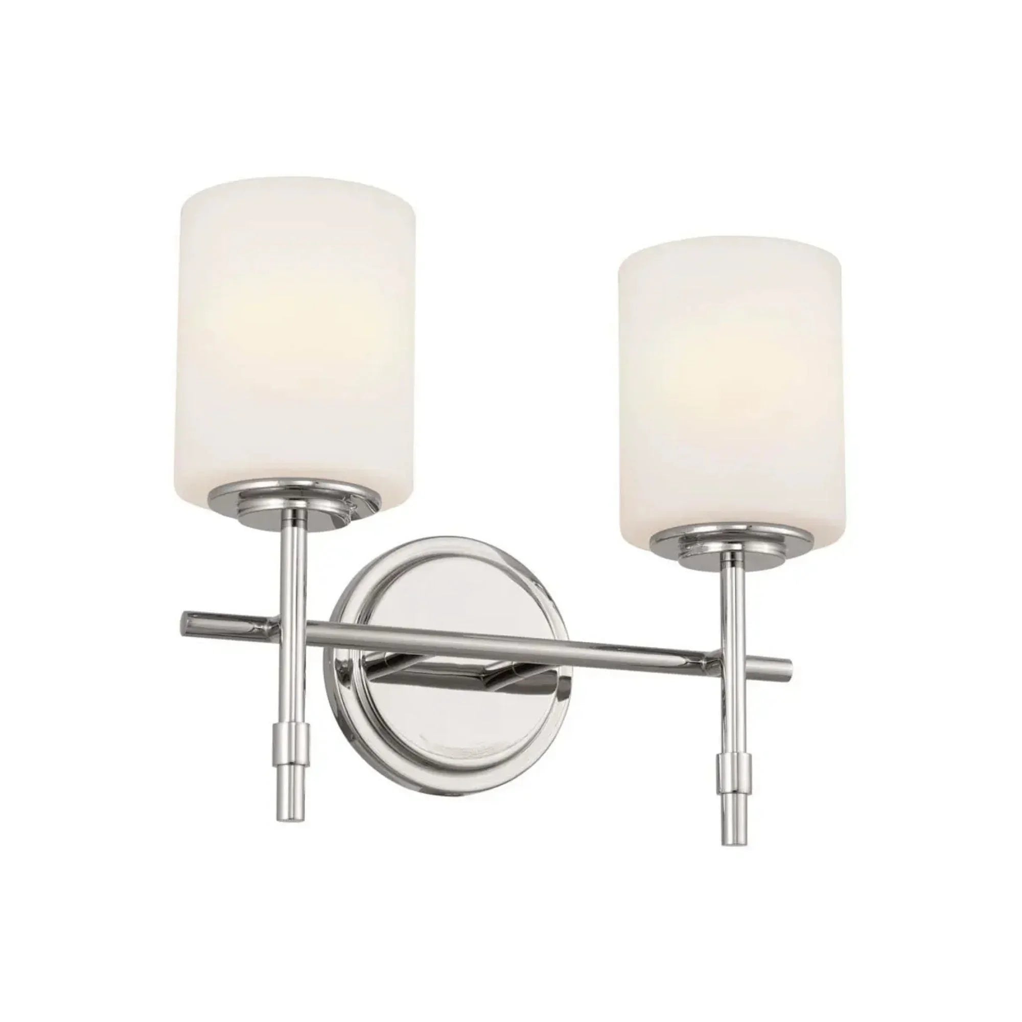 Ali 14" 2-Light Bath Vanity Light, Polished Nickel Finish