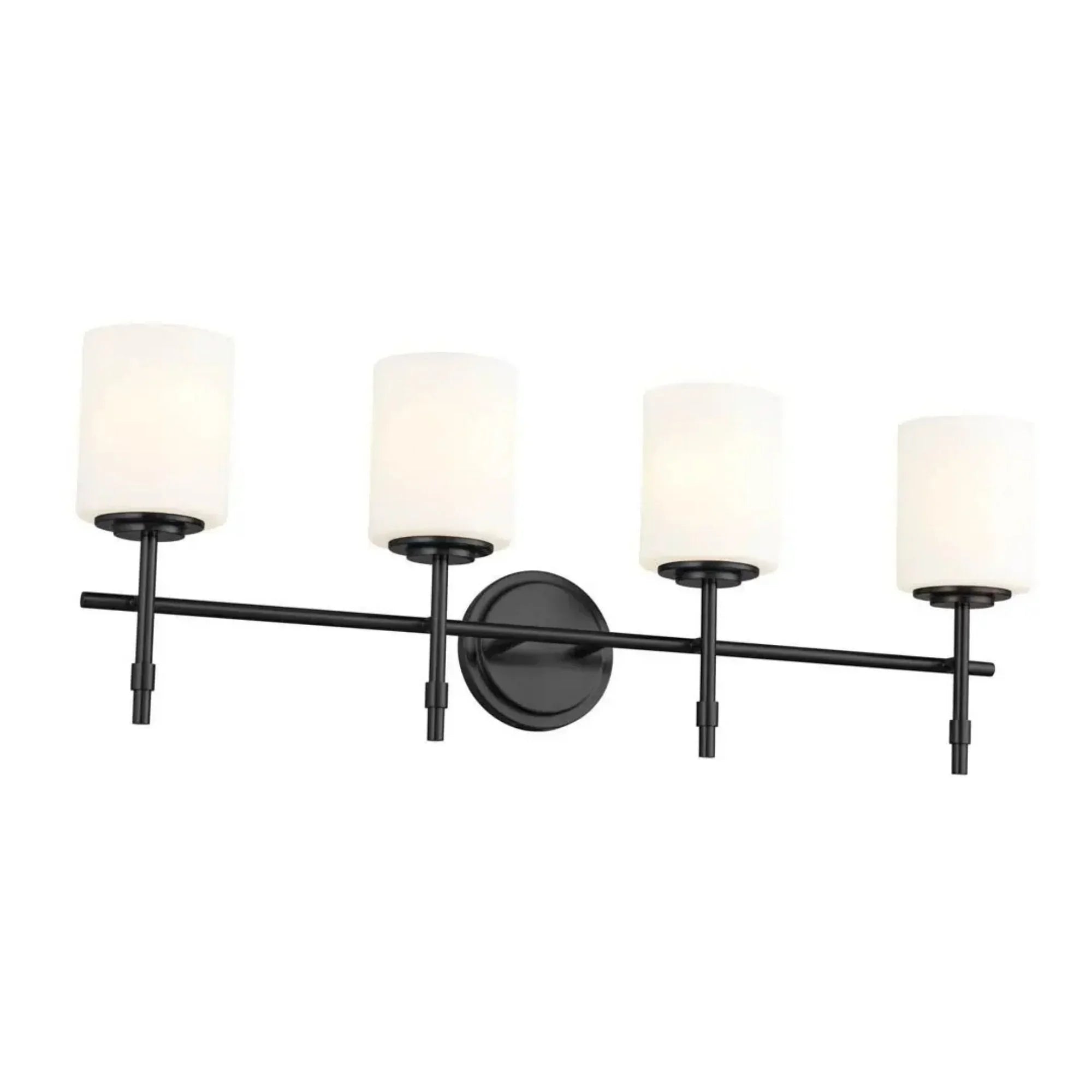 Ali 33" 4-Light Bath Vanity Light, Black Finish