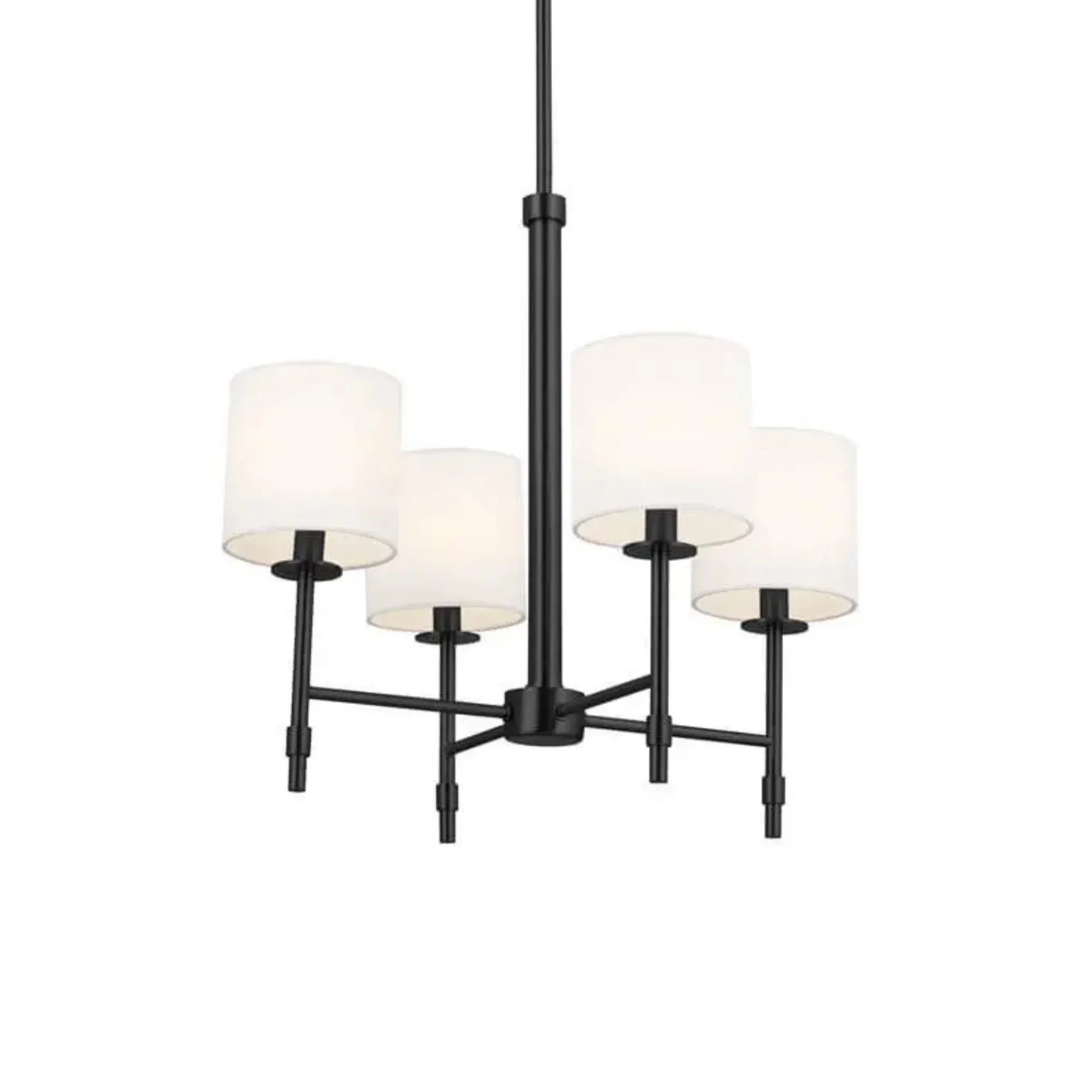 Ali 20" 4-Light Chandelier, Black Finish