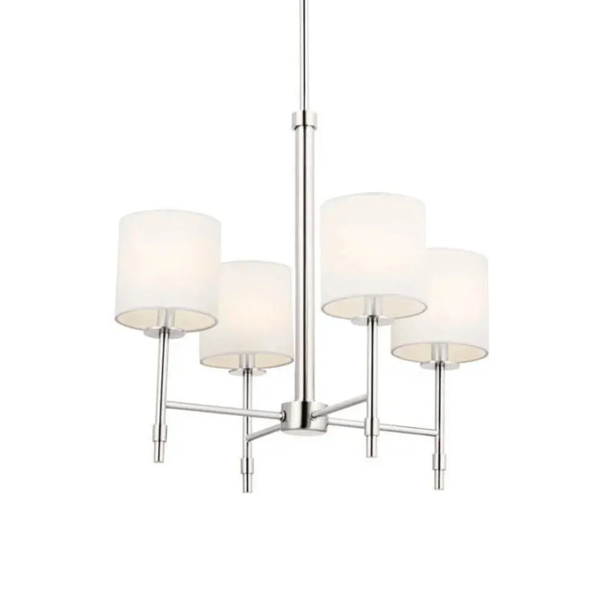 Ali 20" 4-Light Chandelier, Polished Nickel Finish