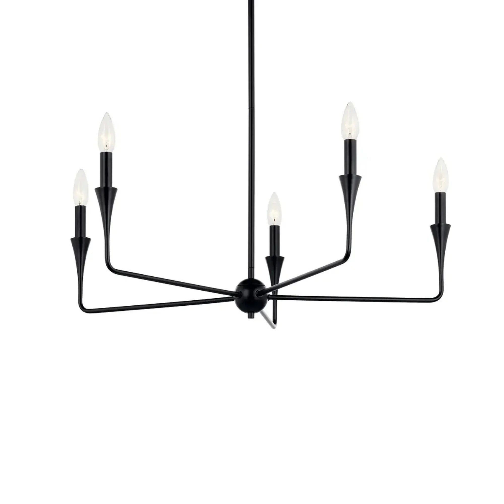 Alvaro 30" 5-Light Chandelier, Black Finish