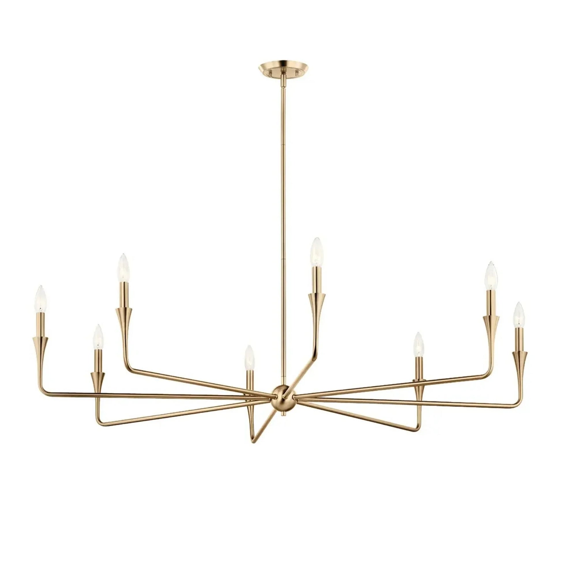 Alvaro 50" 8-Light Chandelier, Champagne Bronze Finish - Bees Lighting