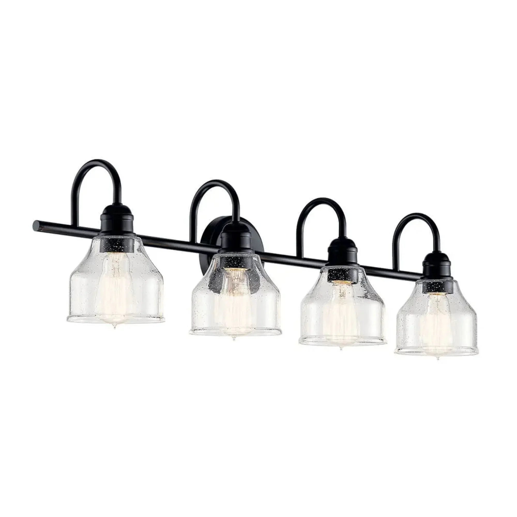 Avery 34" 4-Light Bath Vanity Light, Black Finish