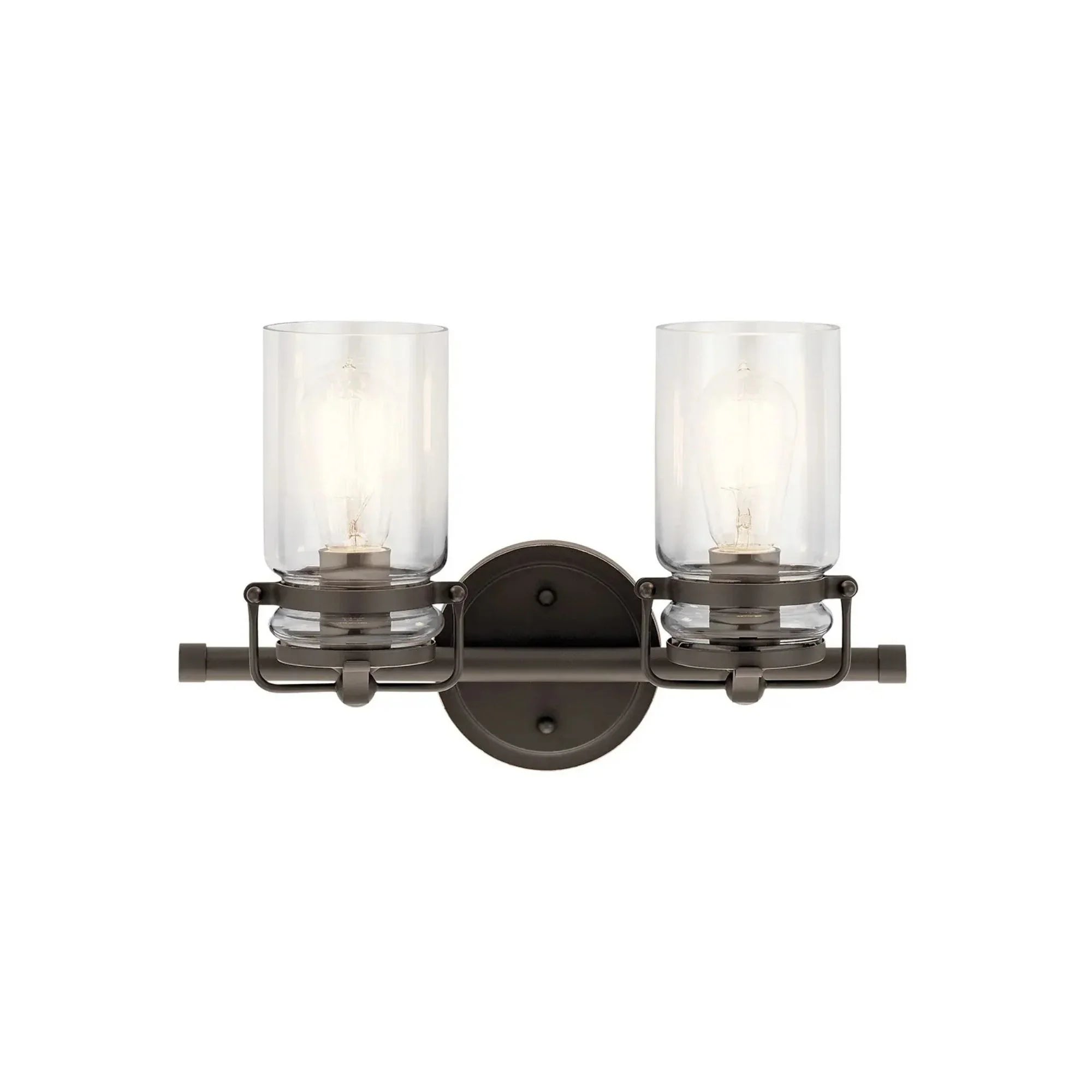 Brinley 16" 2-Light Bath Vanity Light, Olde Bronze Finish