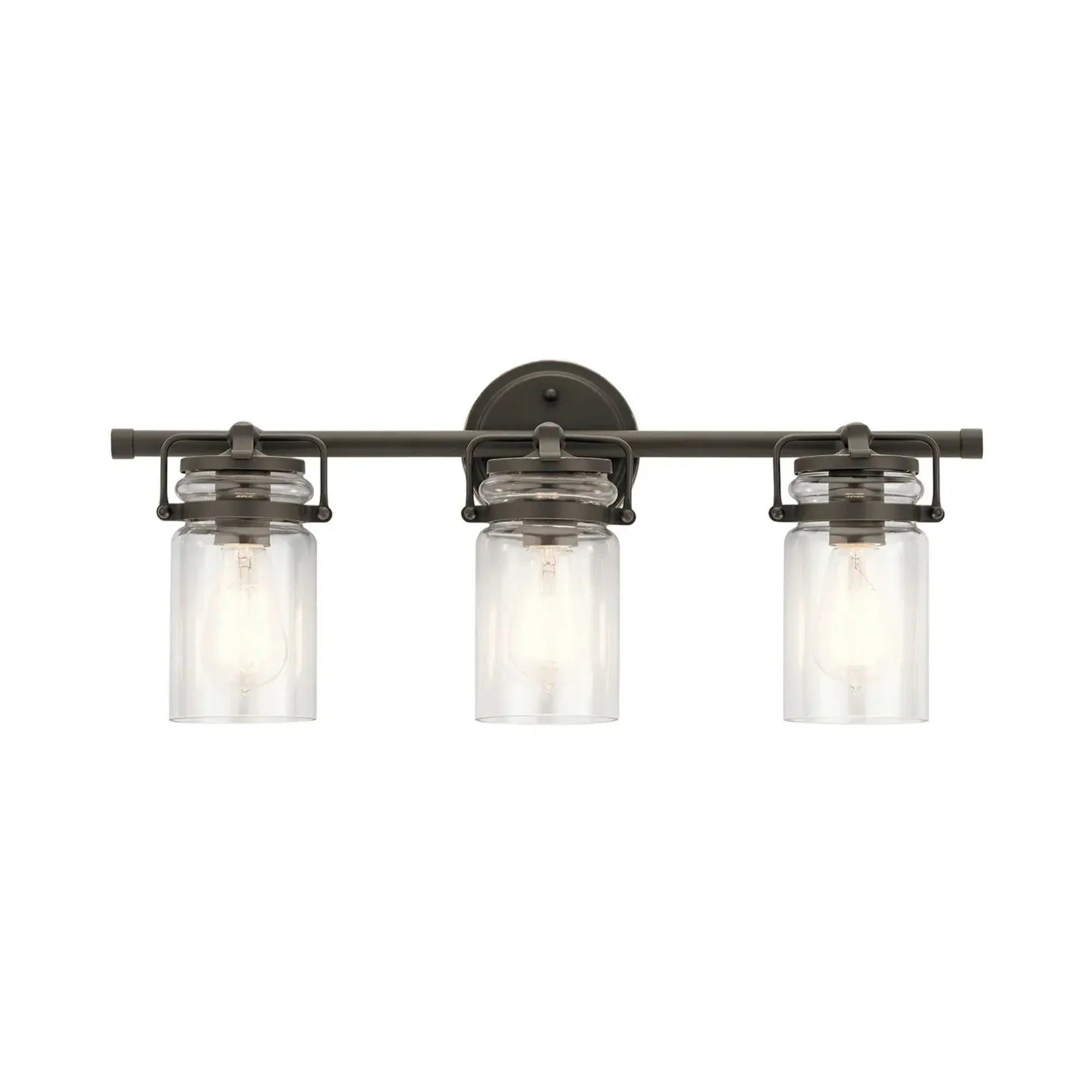 Brinley 24" 3-Light Bath Vanity Light, Olde Bronze Finish