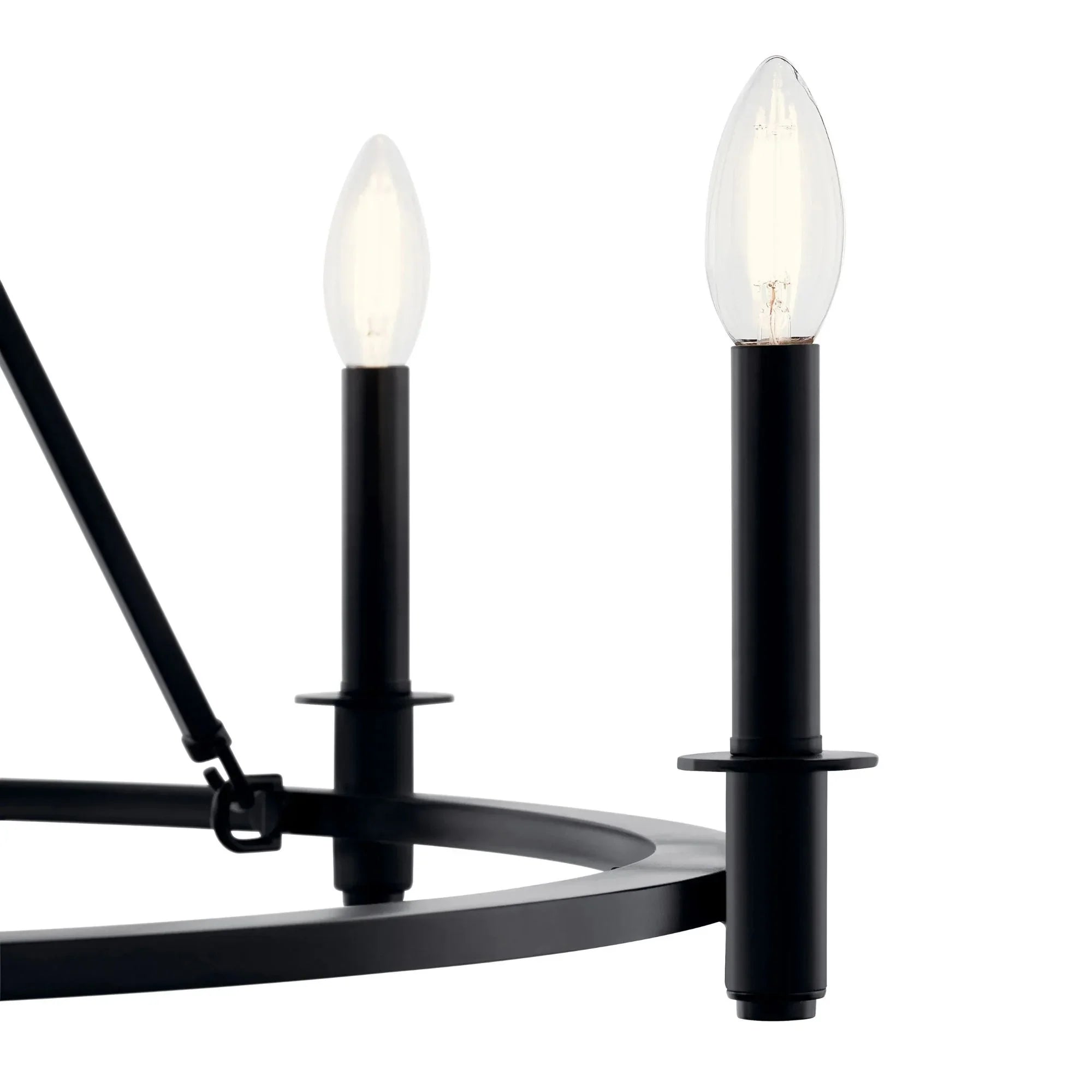 Carrick 41" 8-Light Chandelier, Black Finish - Bees Lighting