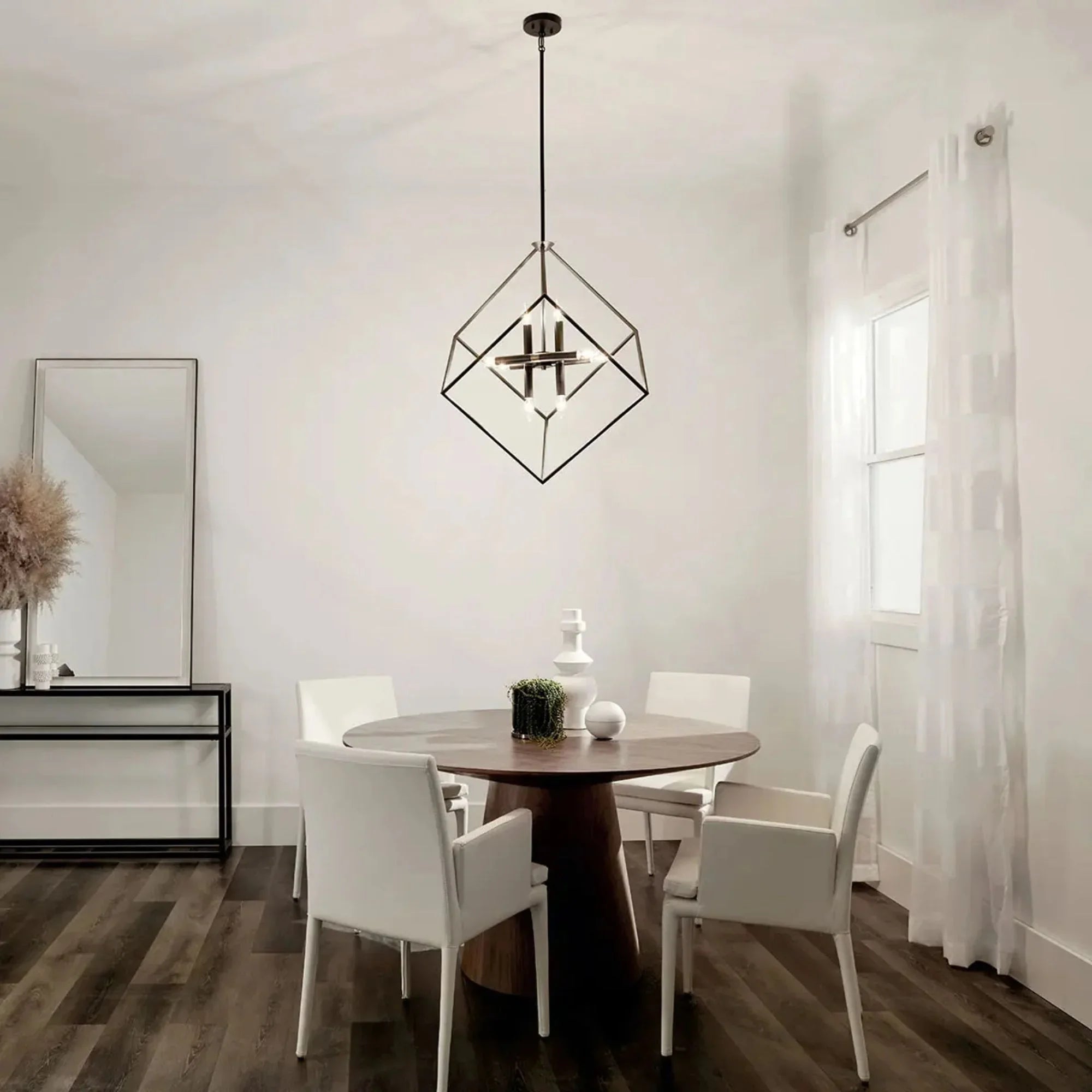 Cartone 26" 8-Light Chandelier, Black Finish - Bees Lighting