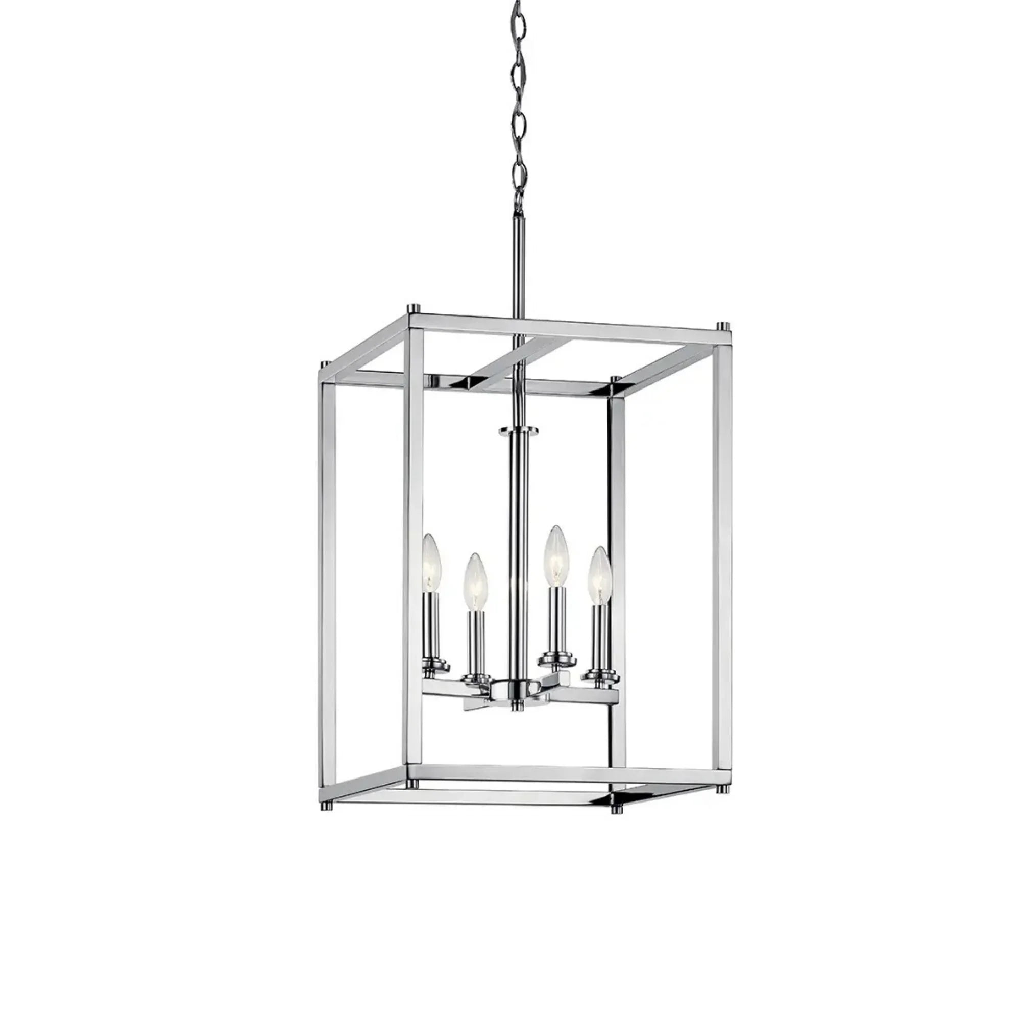 Crosby 16" 4-Light Foyer Pendant, Chrome Finish